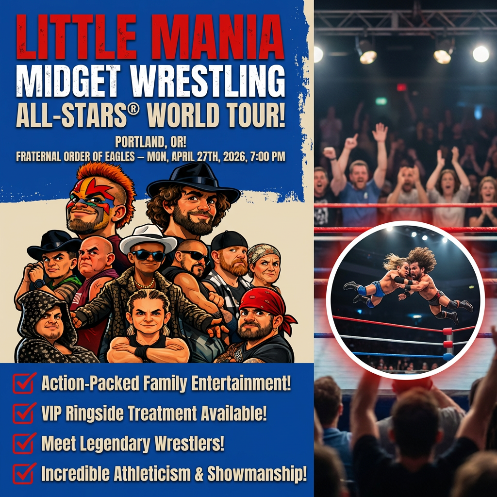 Little Mania: Monday, April 27th, 2026, at 7:00 PM at Fraternal Order of Eagles in Portland, OR!