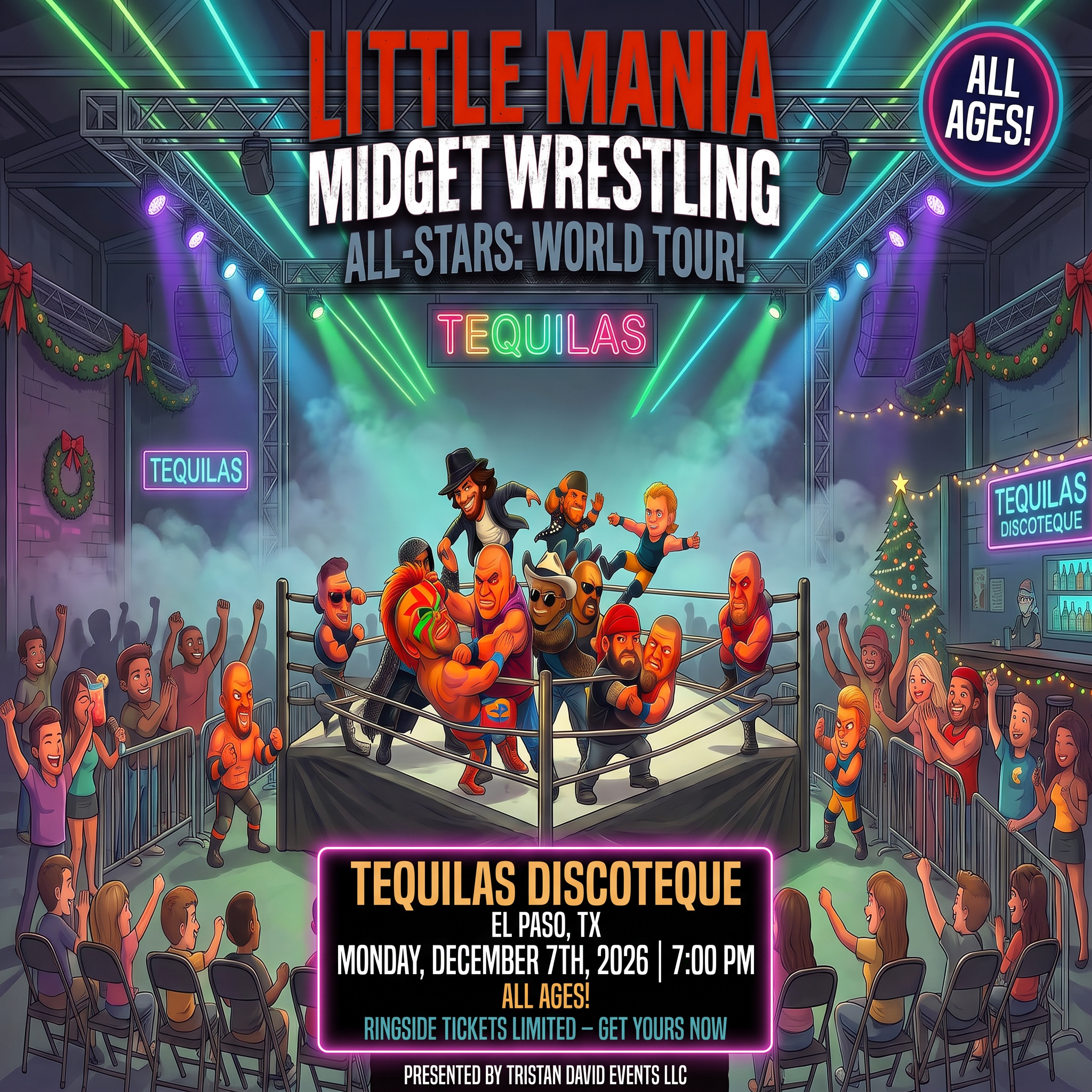 Little Mania: Monday, December 7th, 2026, at 7:00 PM at Tequilas Discoteque in El Paso, TX!