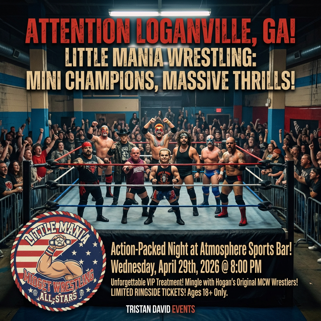 Little Mania: Wednesday, April 29th, 2026, at 8:00 PM at Atmosphere Sports Bar in Loganville, GA!