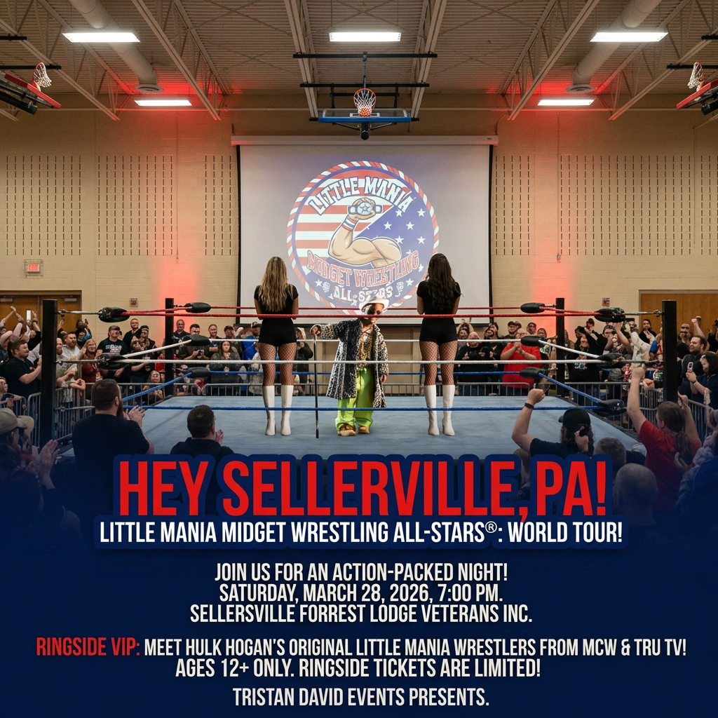 Little Mania: Saturday, March 28, 2026, at 7:00 PM at Sellersville Forrest Lodge veterans inc. in Sellersville, PA!