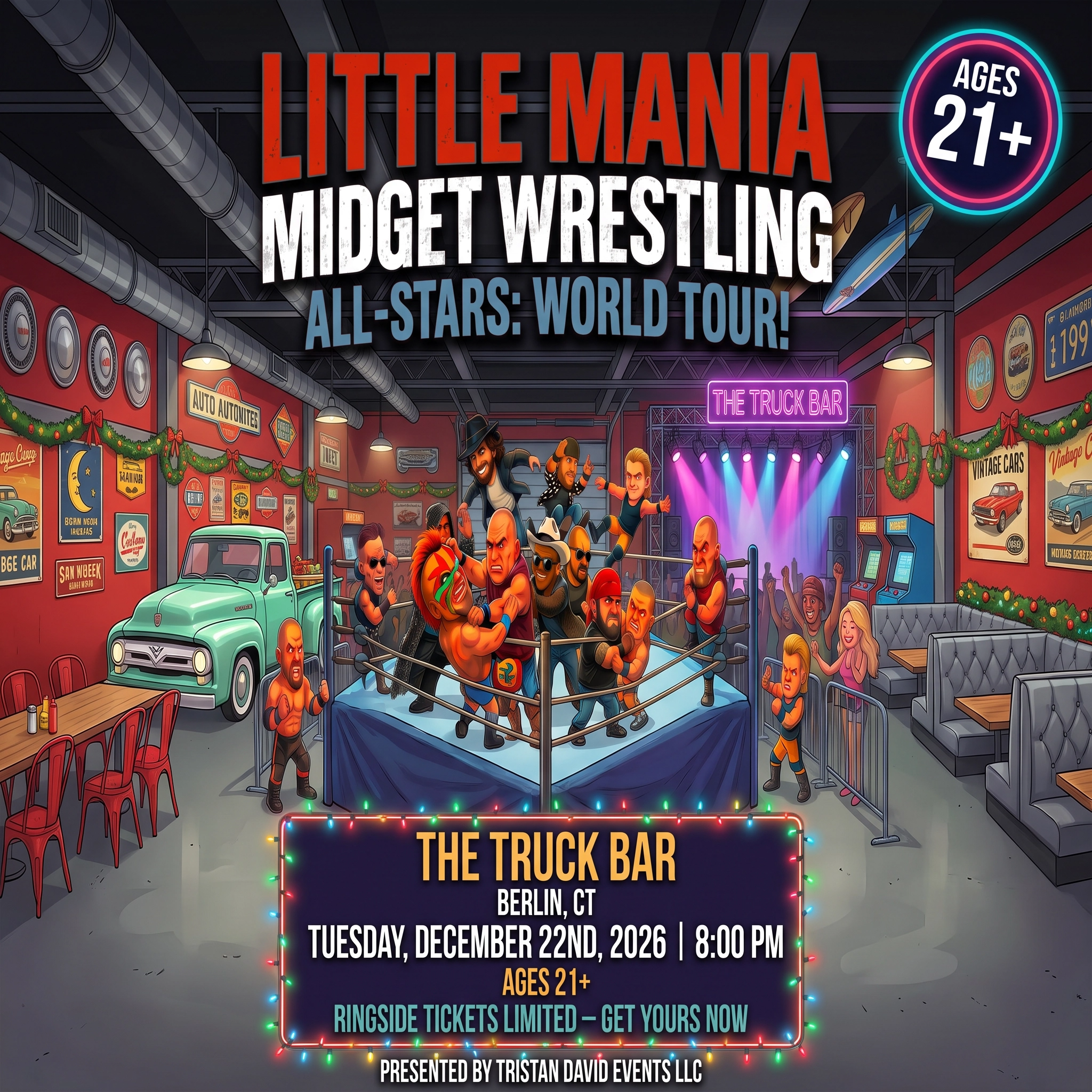 Little Mania: Tuesday, December 22nd, 2026, at 8:00 PM at The Truck Bar in Berlin, CT!