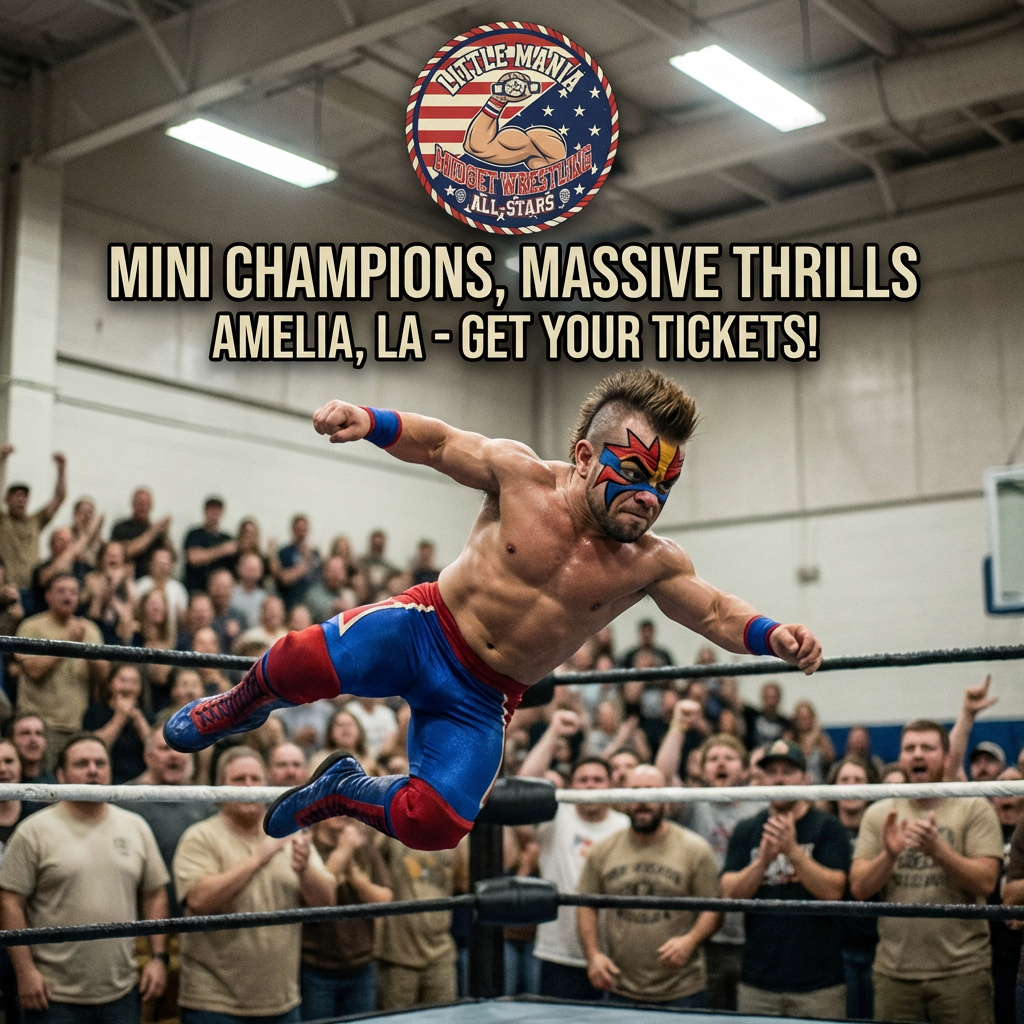 Little Mania: Monday, May 18th, 2026, at 7:30 PM at Amelia Community Center in Amelia, LA!