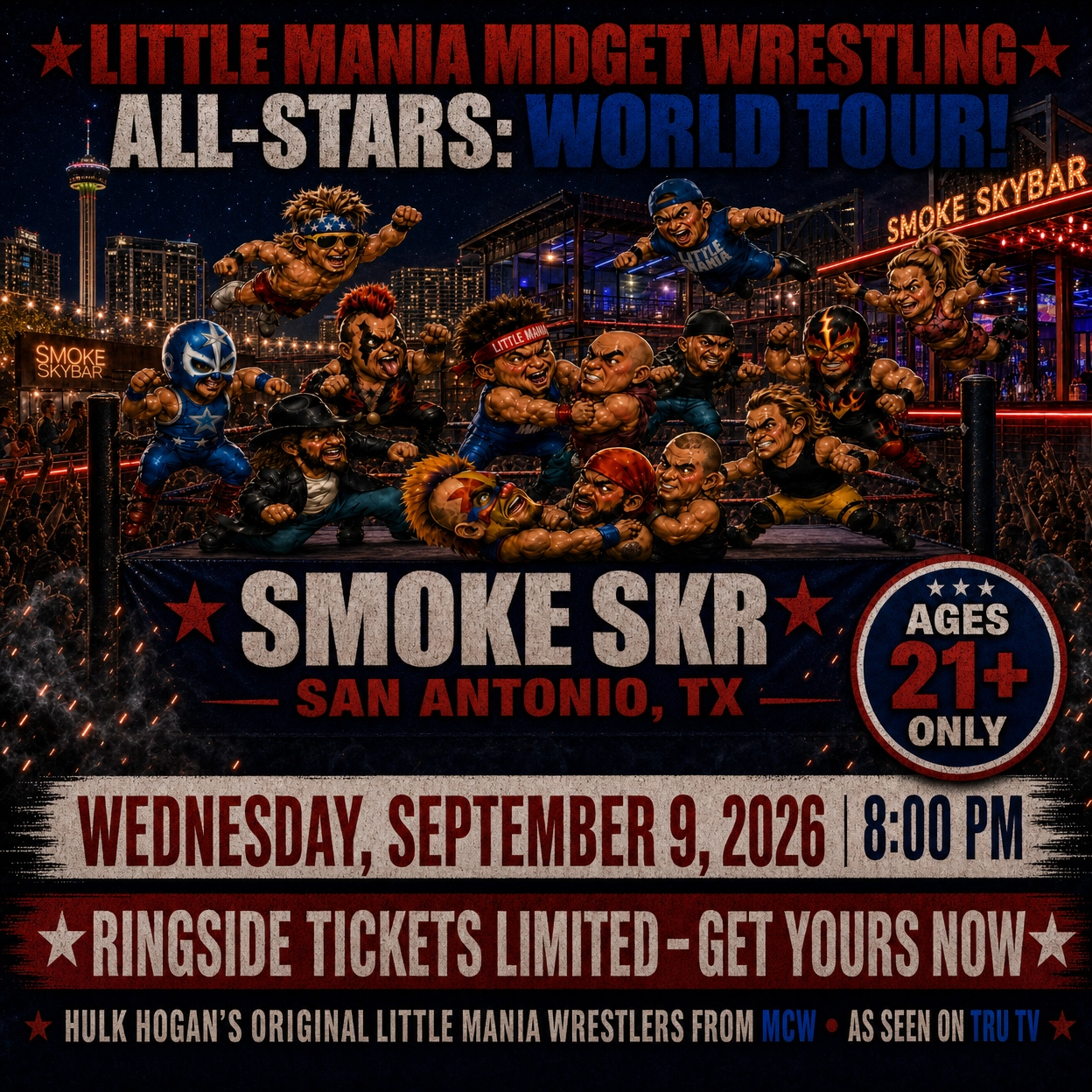 Little Mania: Wednesday, September 9th, 2026, at 8:00 PM at Smoke Skybar in San Antonio, TX!
