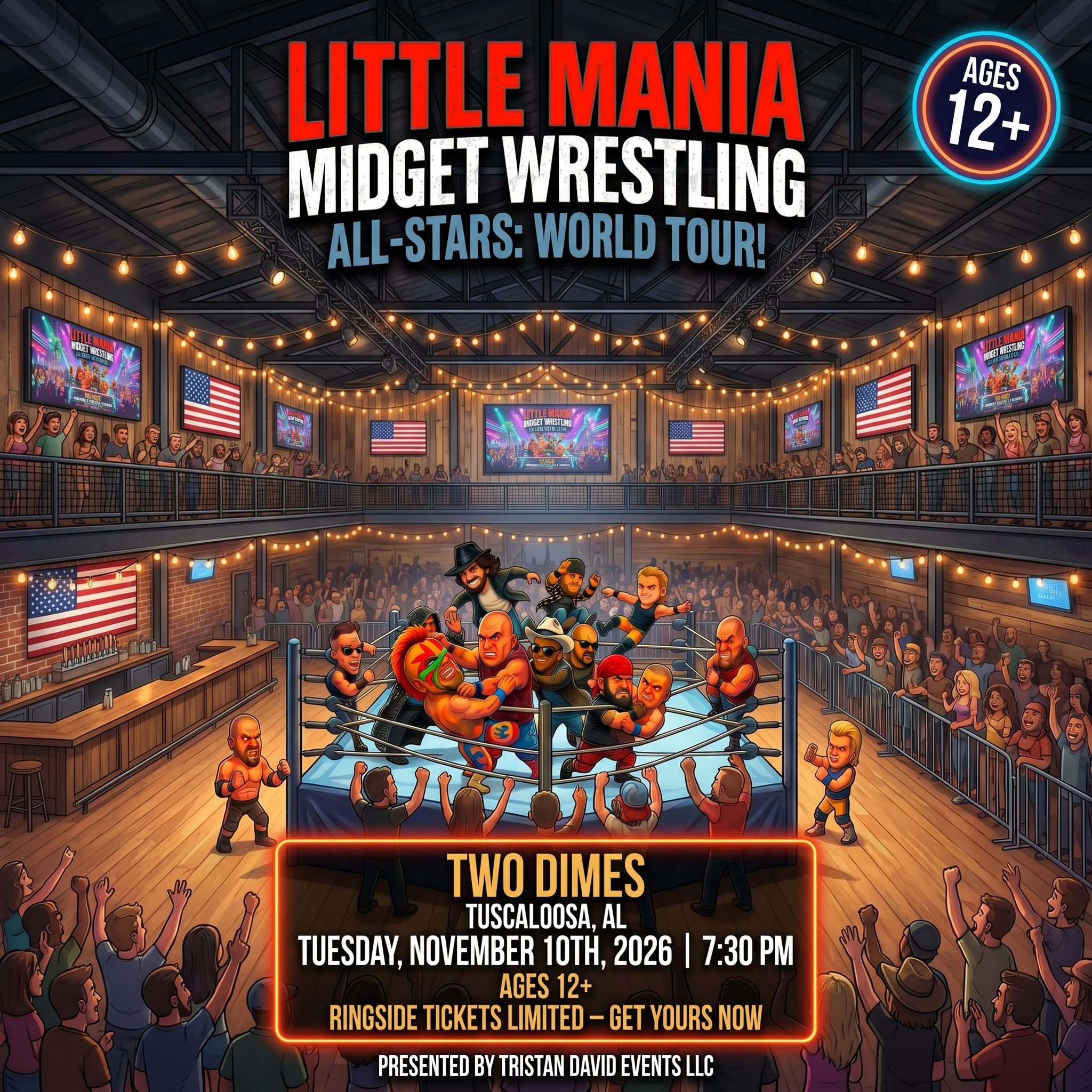 Little Mania: Tuesday, November 10th, 2026, at 7:30 PM at Two Dimes in Tuscaloosa, AL!