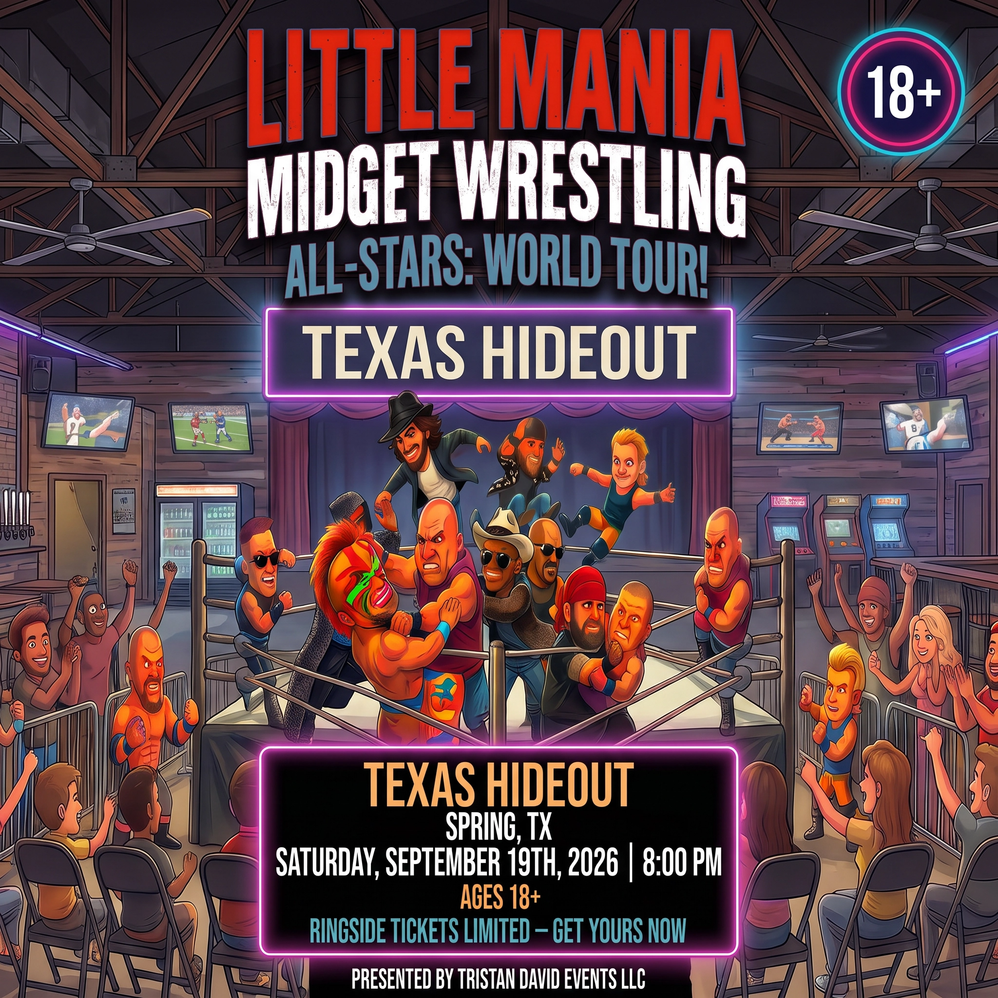 Little Mania: Saturday, September 19th, 2026, at 7:30 PM at Texas Hideout in Spring, TX!