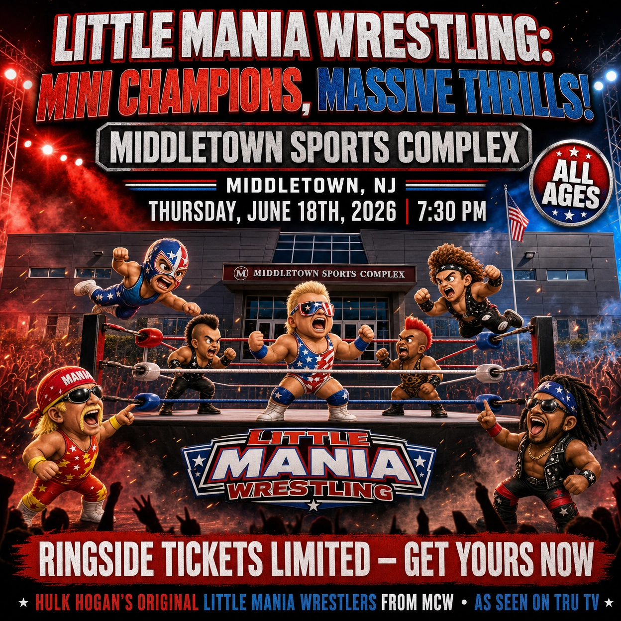 Little Mania: Thursday, June 18th, 2026, at 7:30 PM at Middletown Sports Complex in Middletown, NJ!