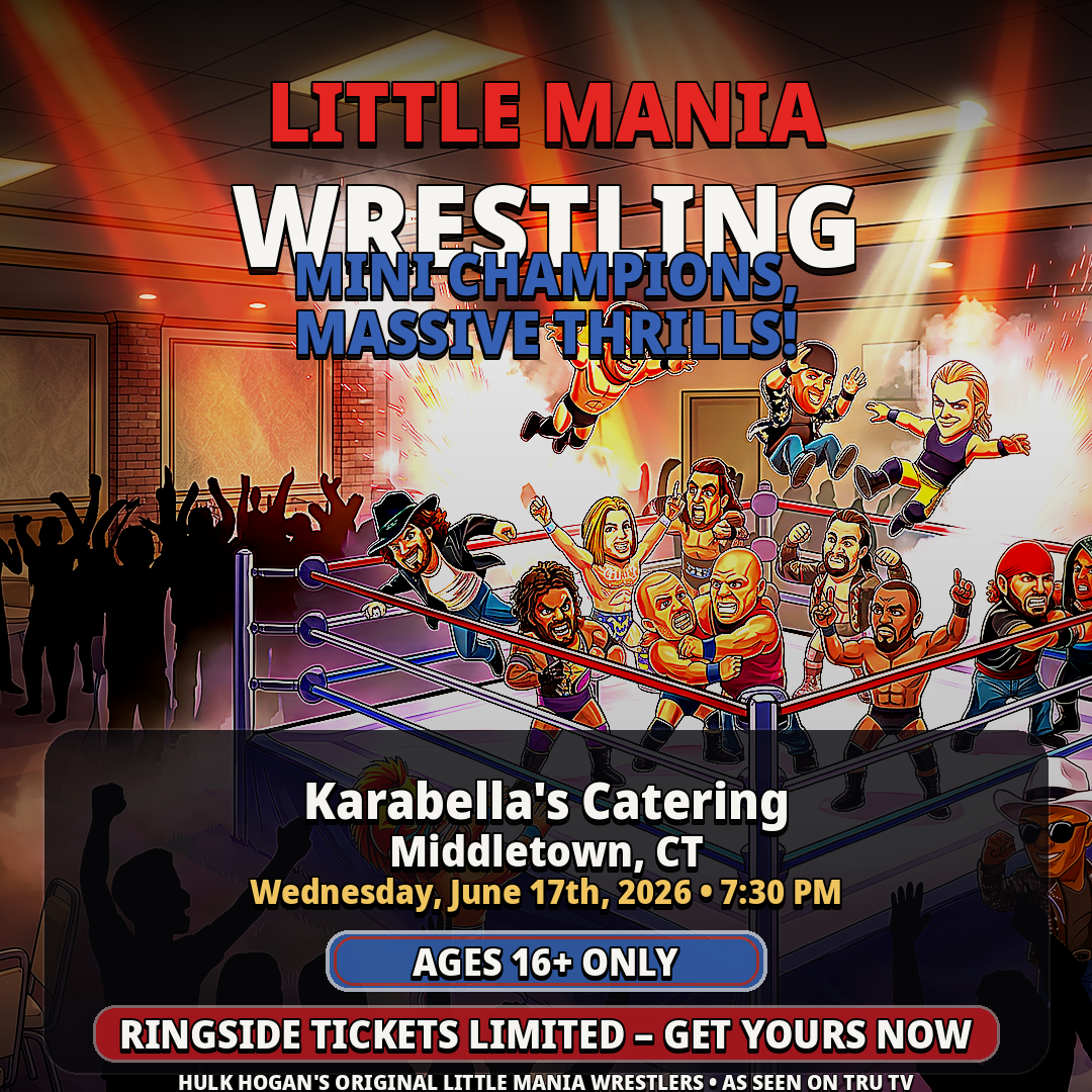 Little Mania: Wednesday, June 17th, 2026, at 7:30 PM at Karabella's Catering in Middletown, CT!