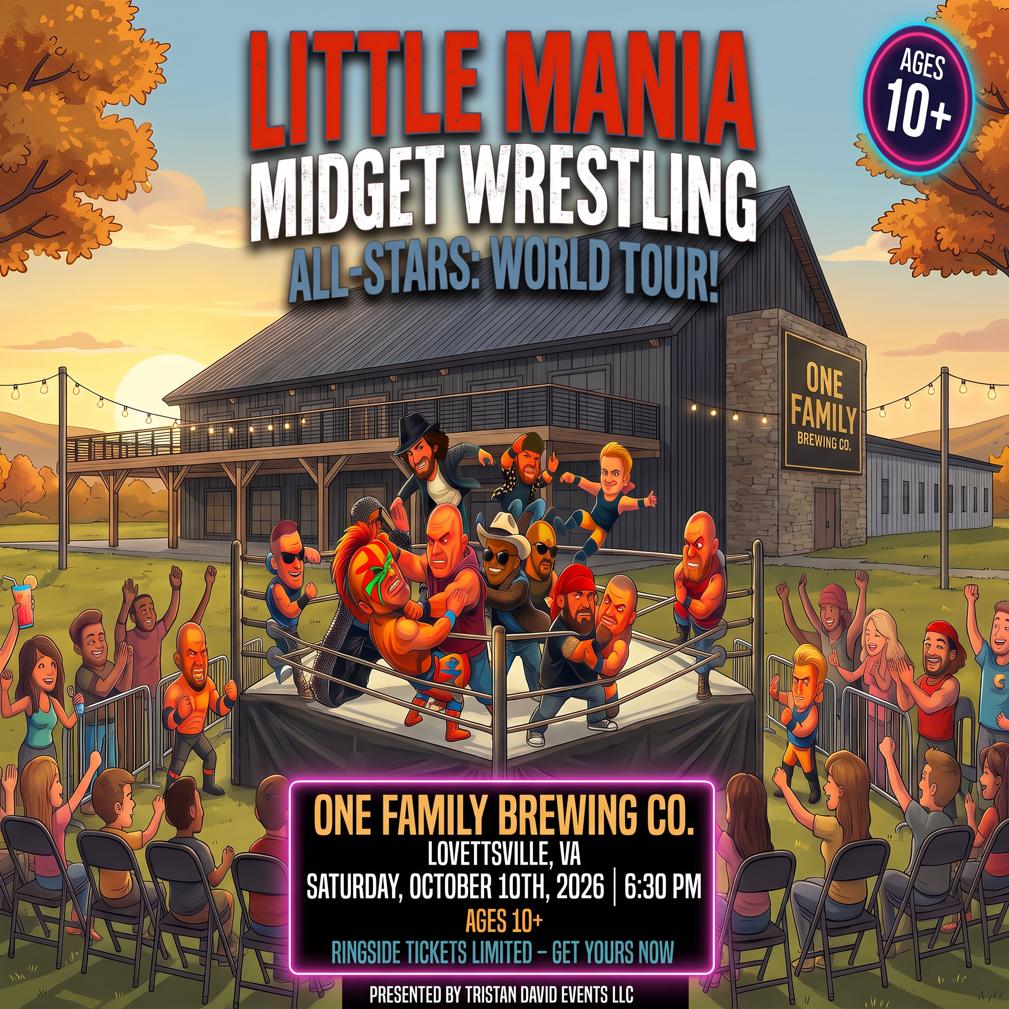 Little Mania: Saturday, October 10th, 2026, at 6:30 PM at One Family Brewing Co. in Lovettsville, VA!