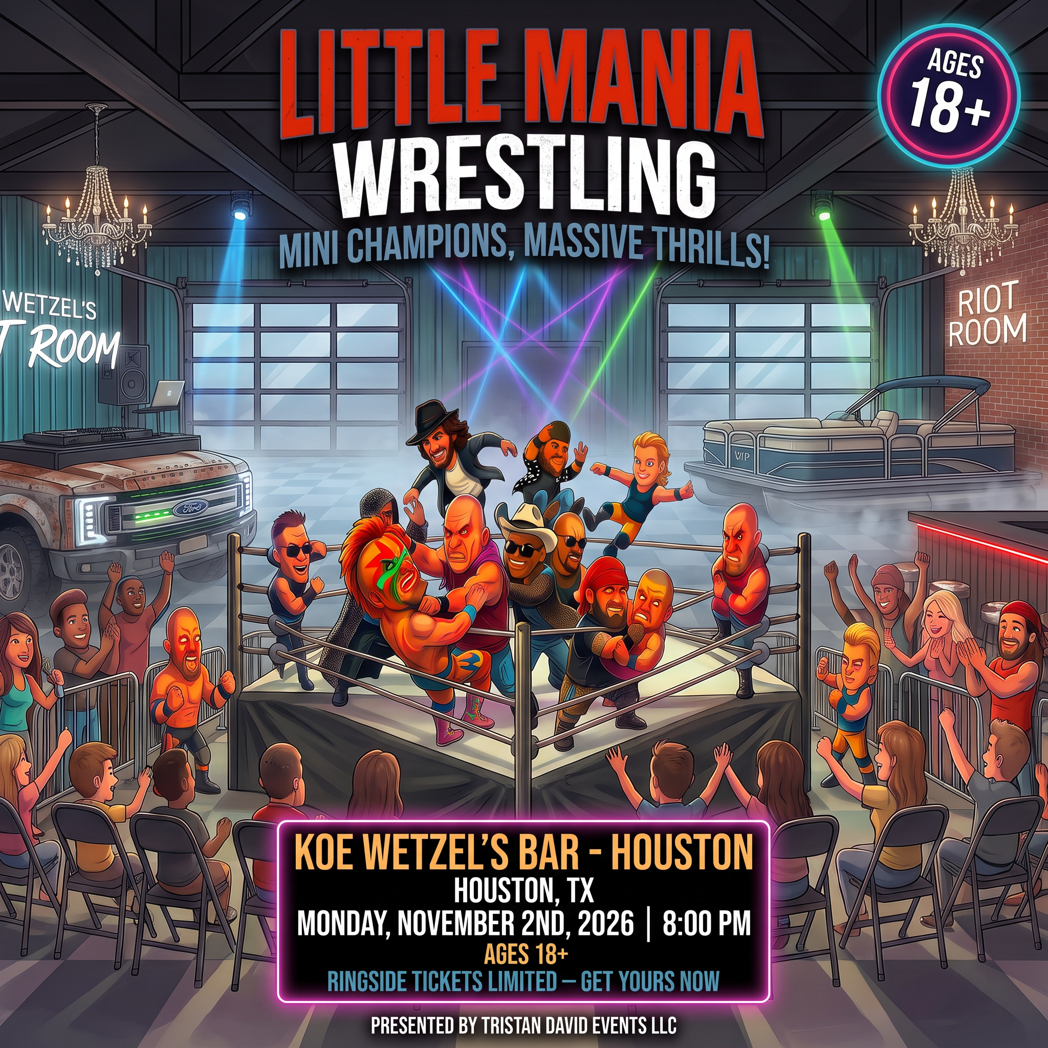 Little Mania: Monday, November 2nd, 2026, at 8:00 PM at Koe Wetzel's Riot Room in Houston, TX!