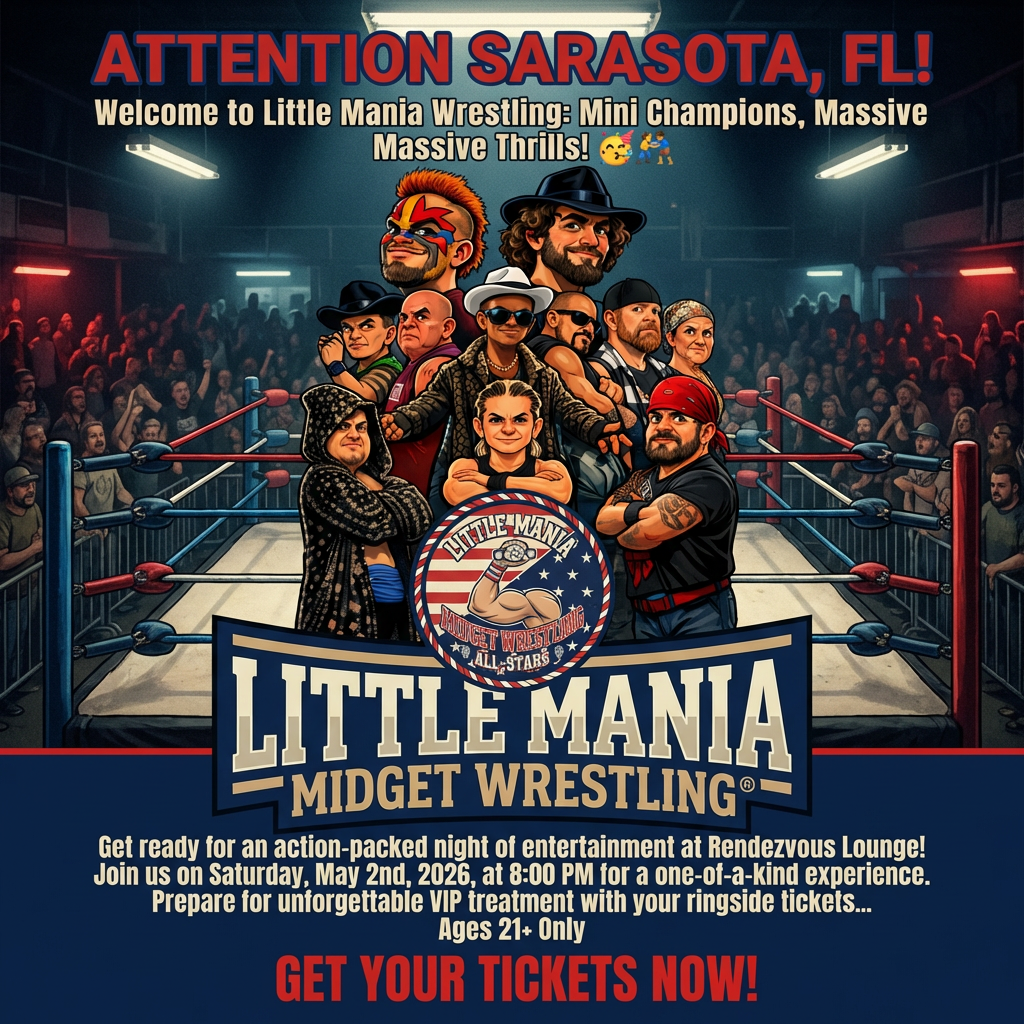 Little Mania: Saturday, May 2nd, 2026, at 8:00 PM at Rendezvous Lounge in Sarasota, FL!