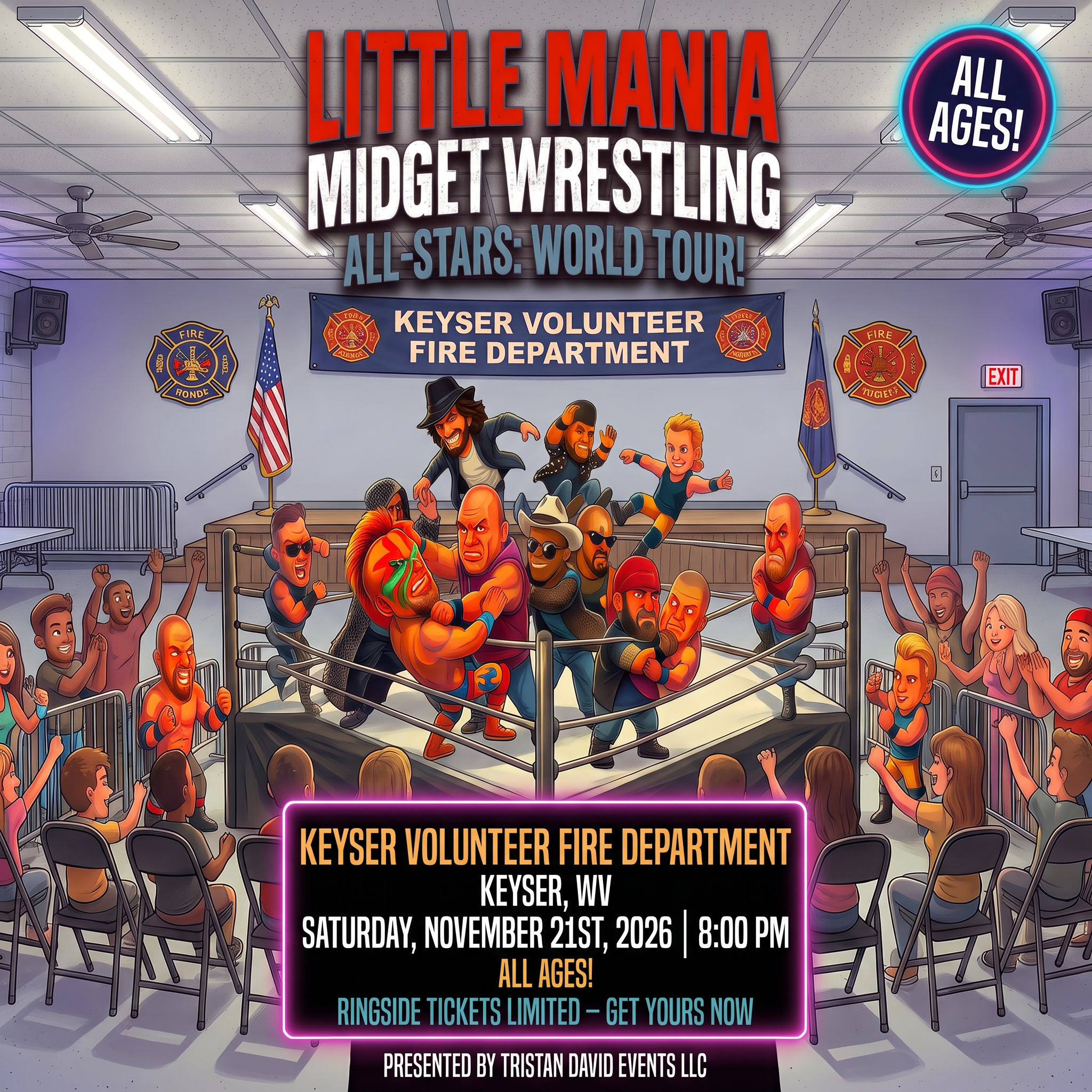 Little Mania: Saturday, November 21st, 2026, at 8:00 PM at Keyser Volunteer Fire Department in Keyser, WV!