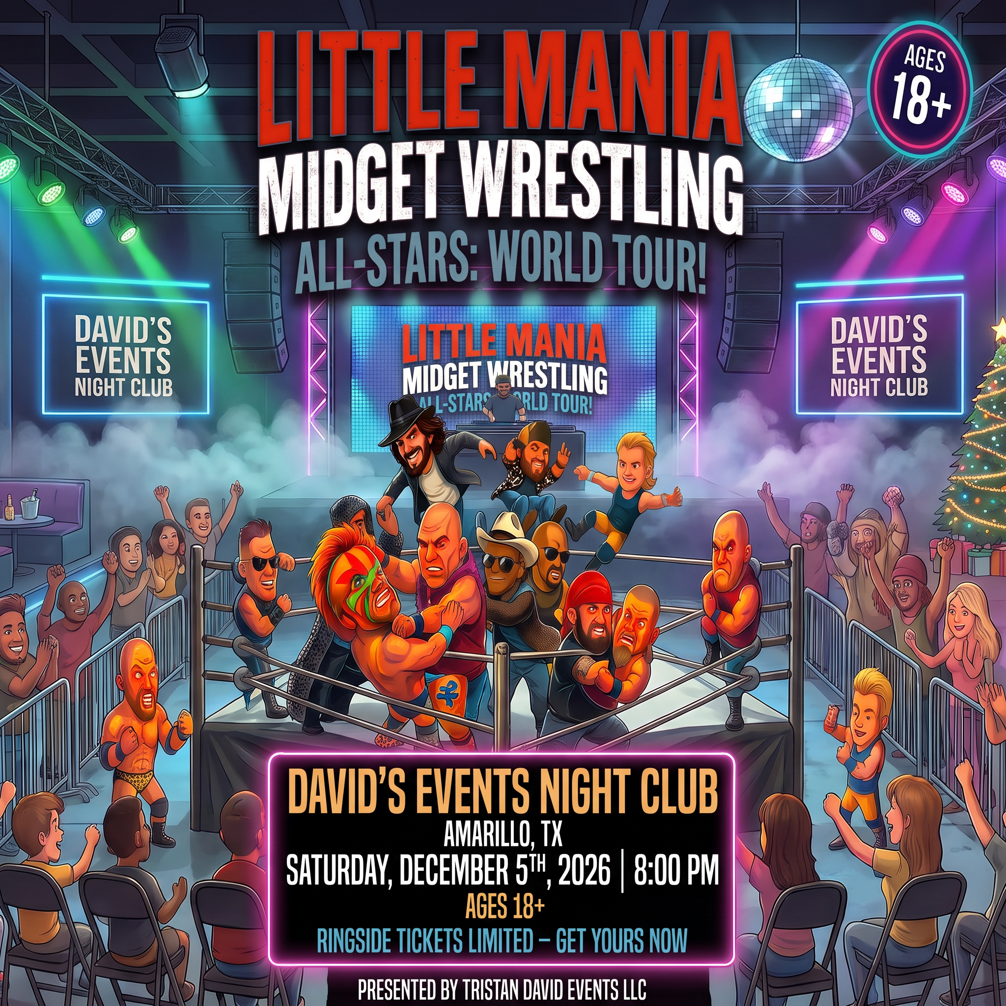 Little Mania: Saturday, December 5th, 2026, at 8:00 PM at David's Events Night Club in Amarillo, TX!