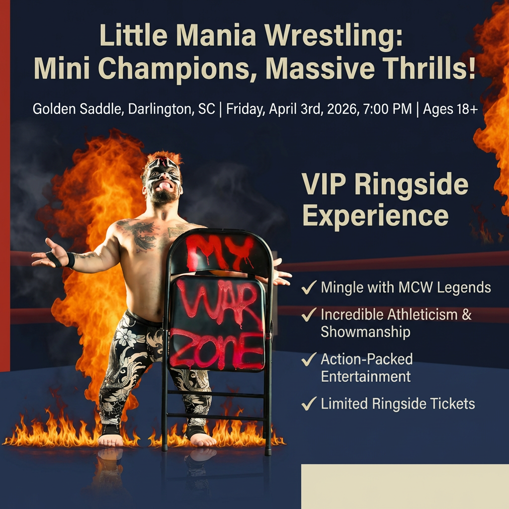 Little Mania: Friday, April 3rd, 2026, at 7:00 PM at Golden Saddle in Darlington, SC!