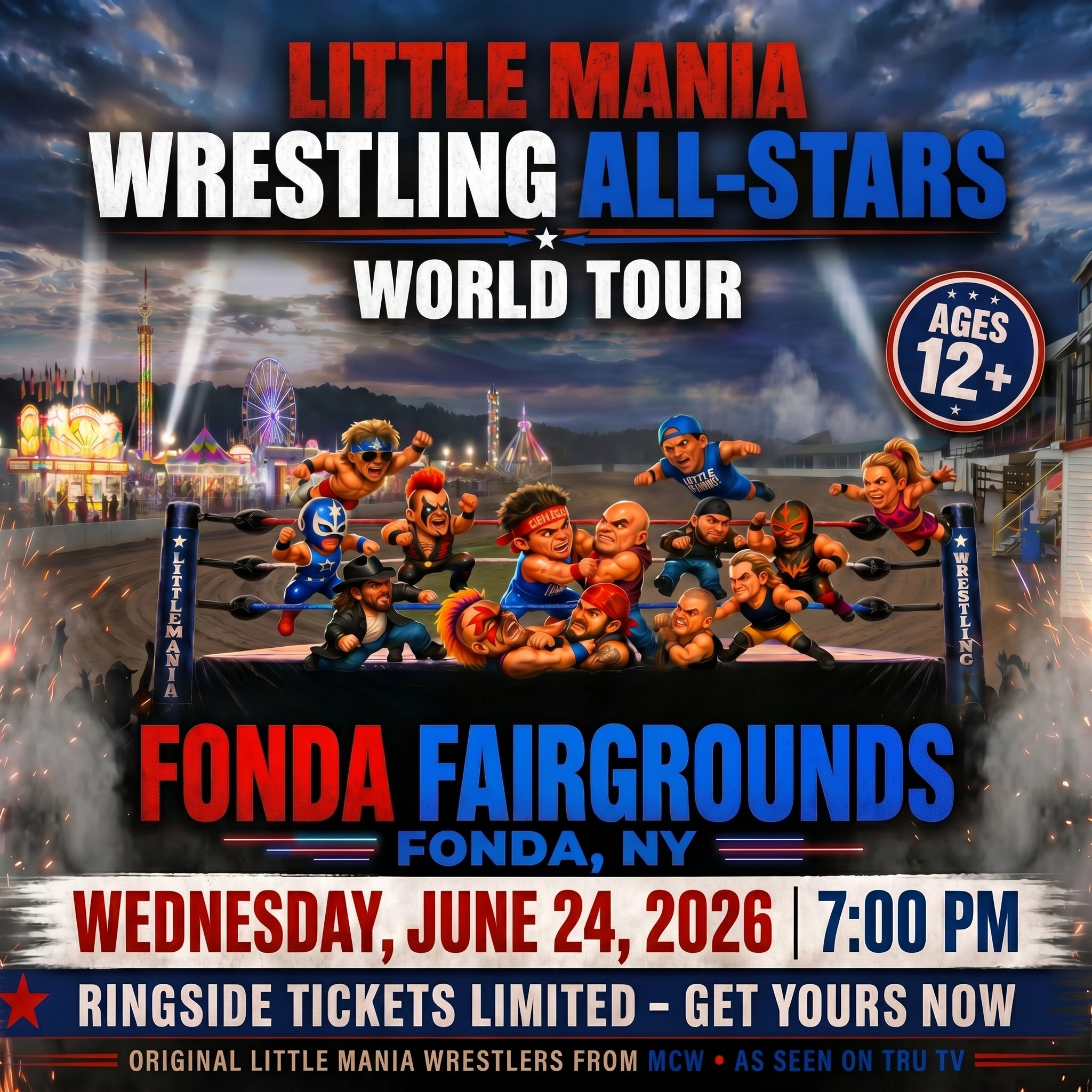 Little Mania: Wednesday, June 24th, 2026, at 7:00 PM at Fonda Fairgrounds in Fonda, NY!