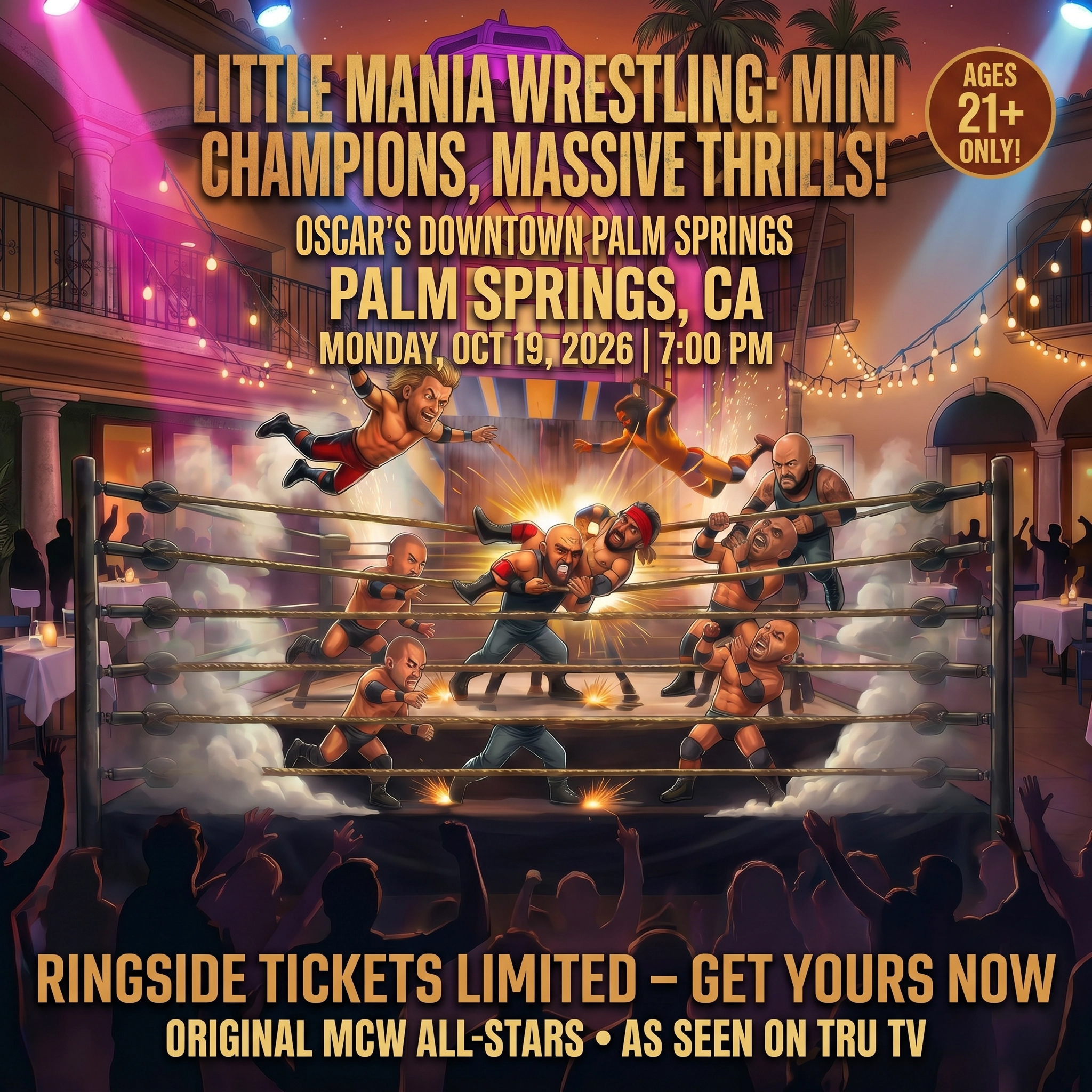 Little Mania: Monday, October 19th, 2026, at 7:00 PM at Oscar's Downtown Palm Springs, CA!