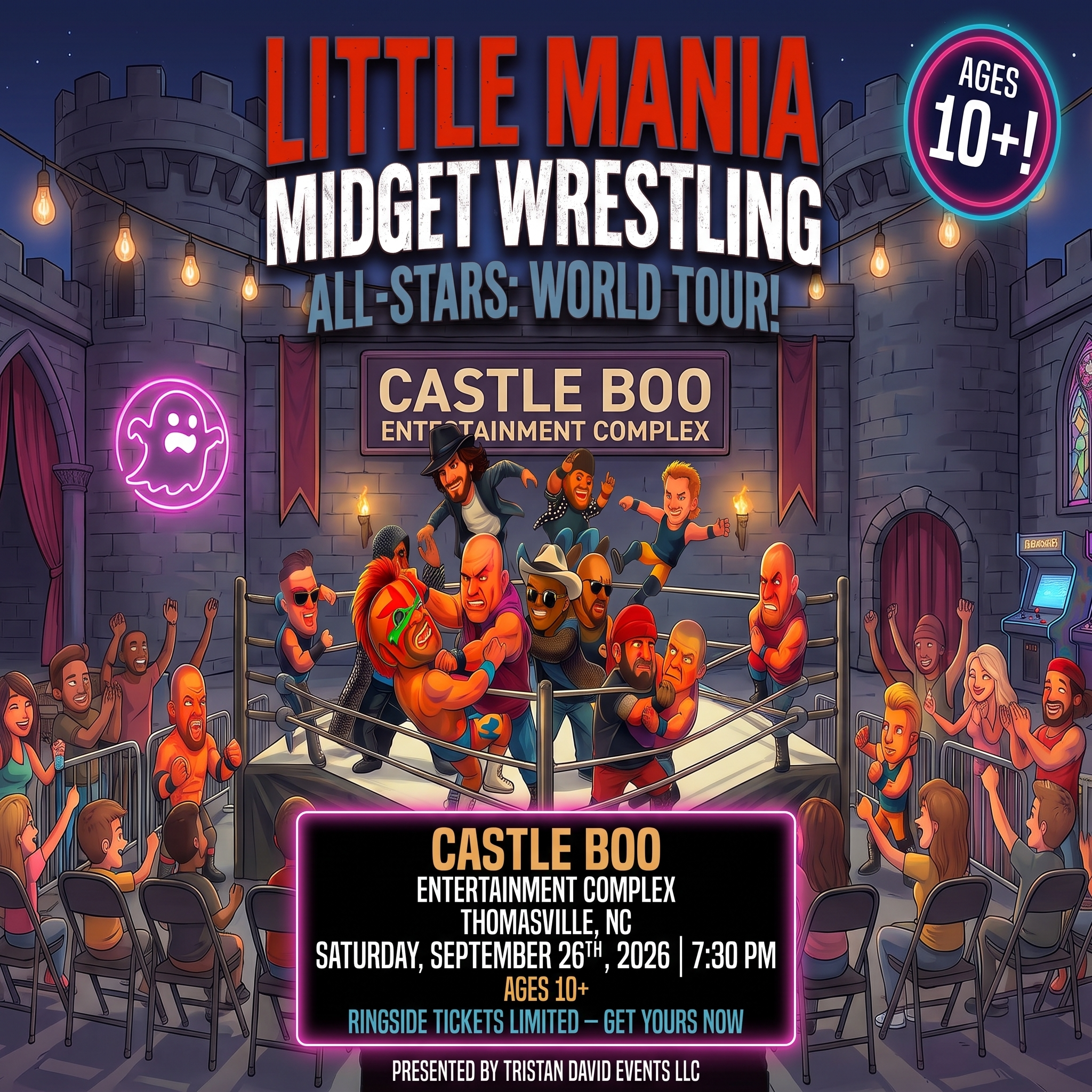 Little Mania: Saturday, September 26th, 2026, at 7:30 PM at Castle Boo Entertainment Complex in Thomasville, NC!