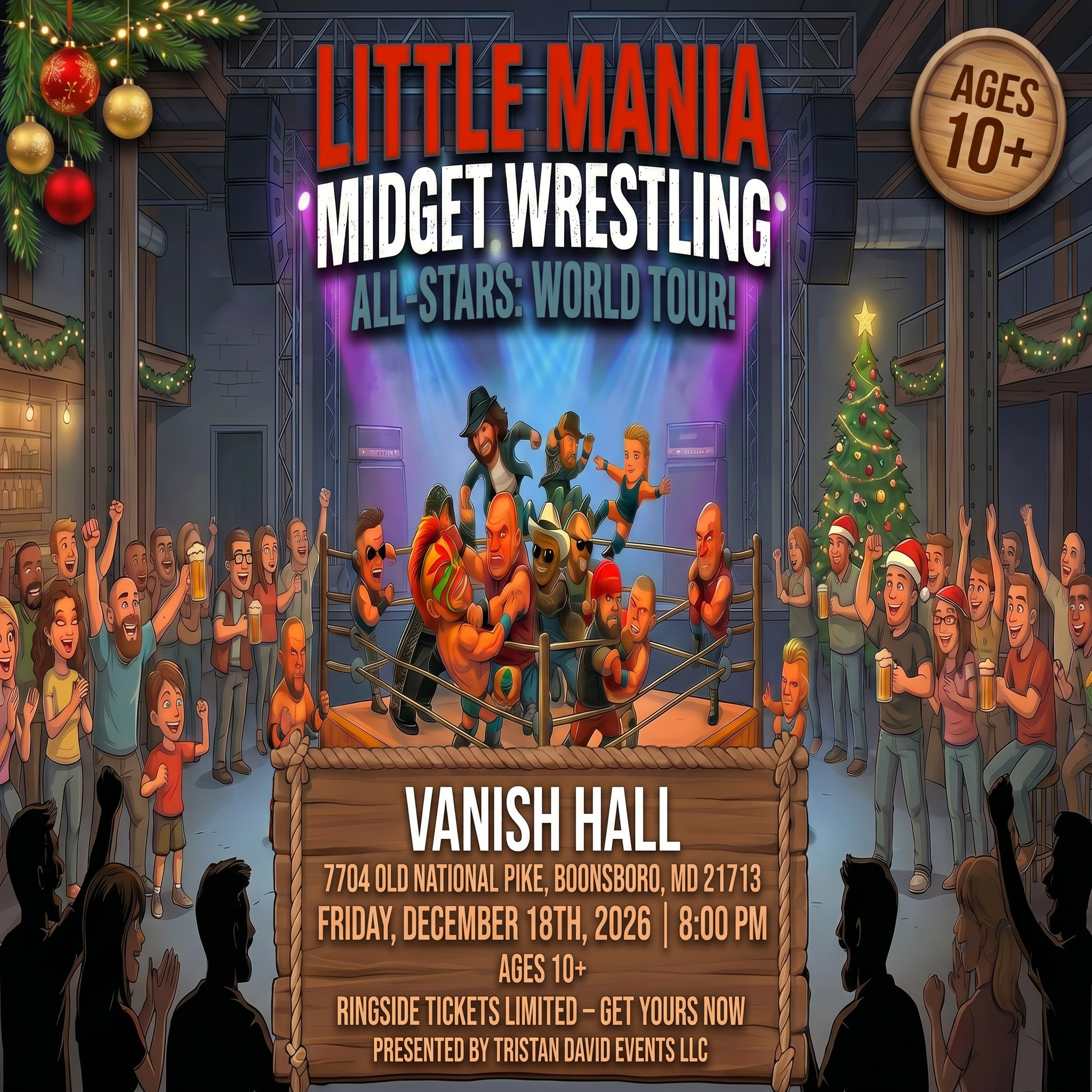 Little Mania: Friday, December 18th, 2026, at 8:00 PM at Vanish Hall in Boonsboro, MD!