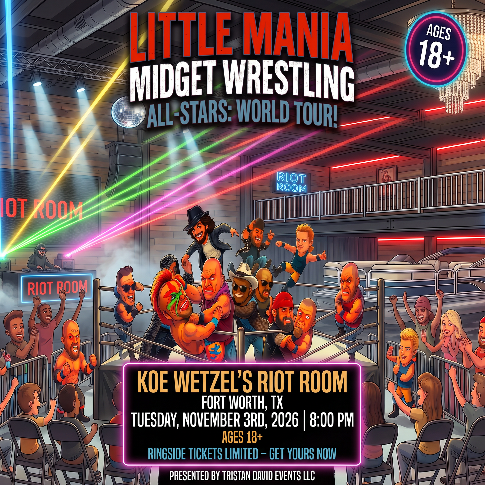 Little Mania: Tuesday, November 3rd, 2026, at 8:00 PM at Koe Wetzel's Riot Room in Fort Worth, TX!