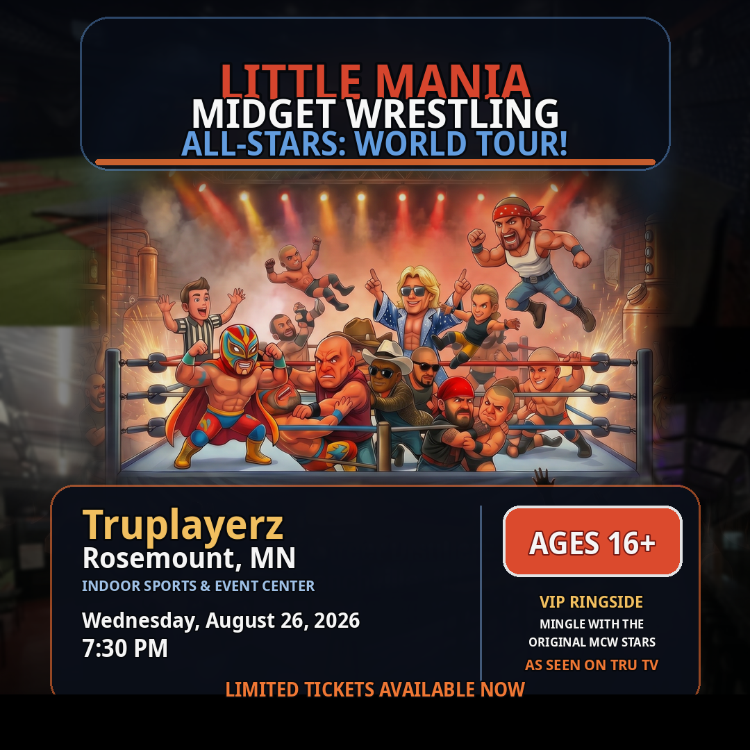 Little Mania: Wednesday, August 26th, 2026, at 7:30 PM at Truplayerz Sports Training & Upper Deck Lounge in Rosemount, MN!