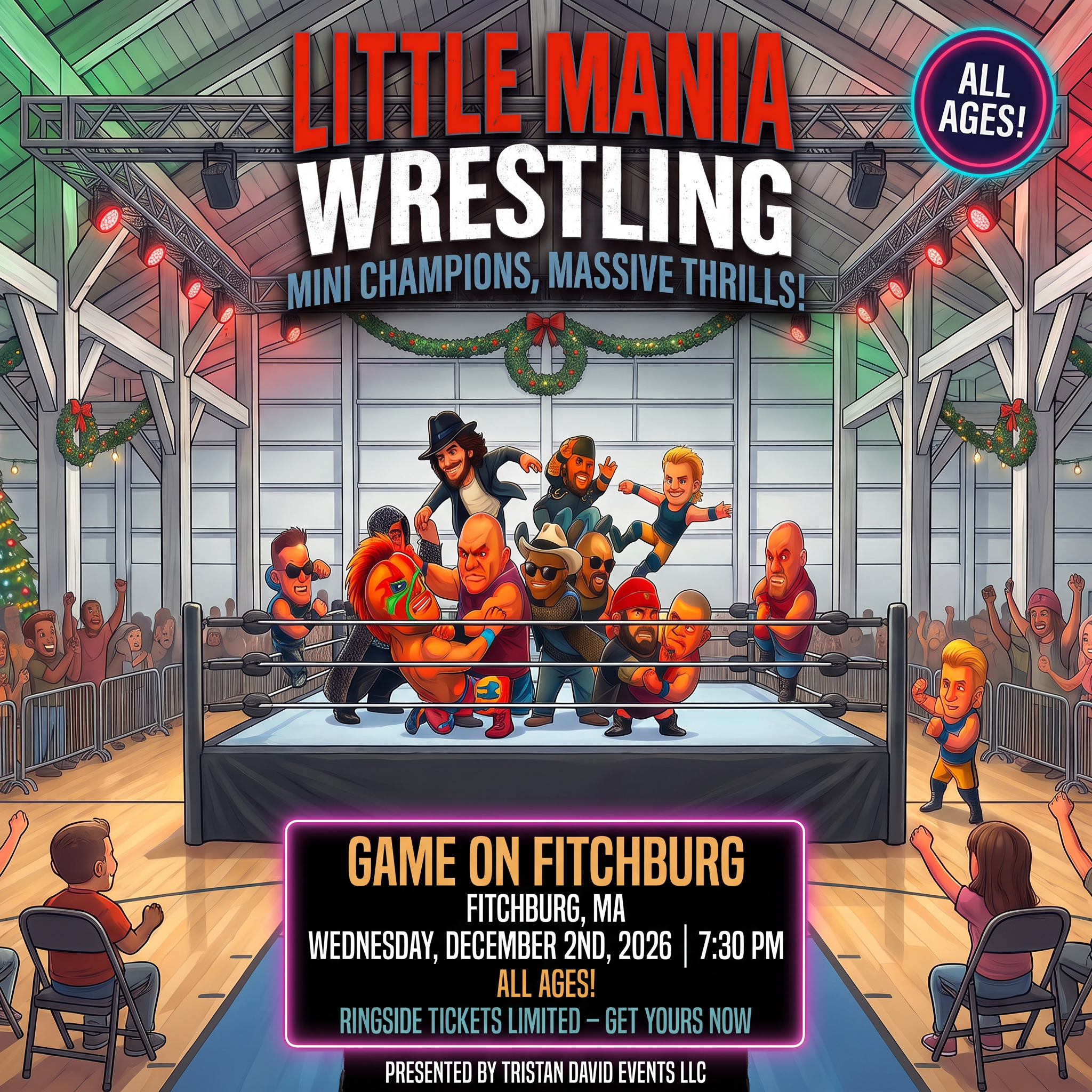 Little Mania: Wednesday, December 2nd, 2026, at 7:30 PM at Game On Fitchburg in Fitchburg, MA!