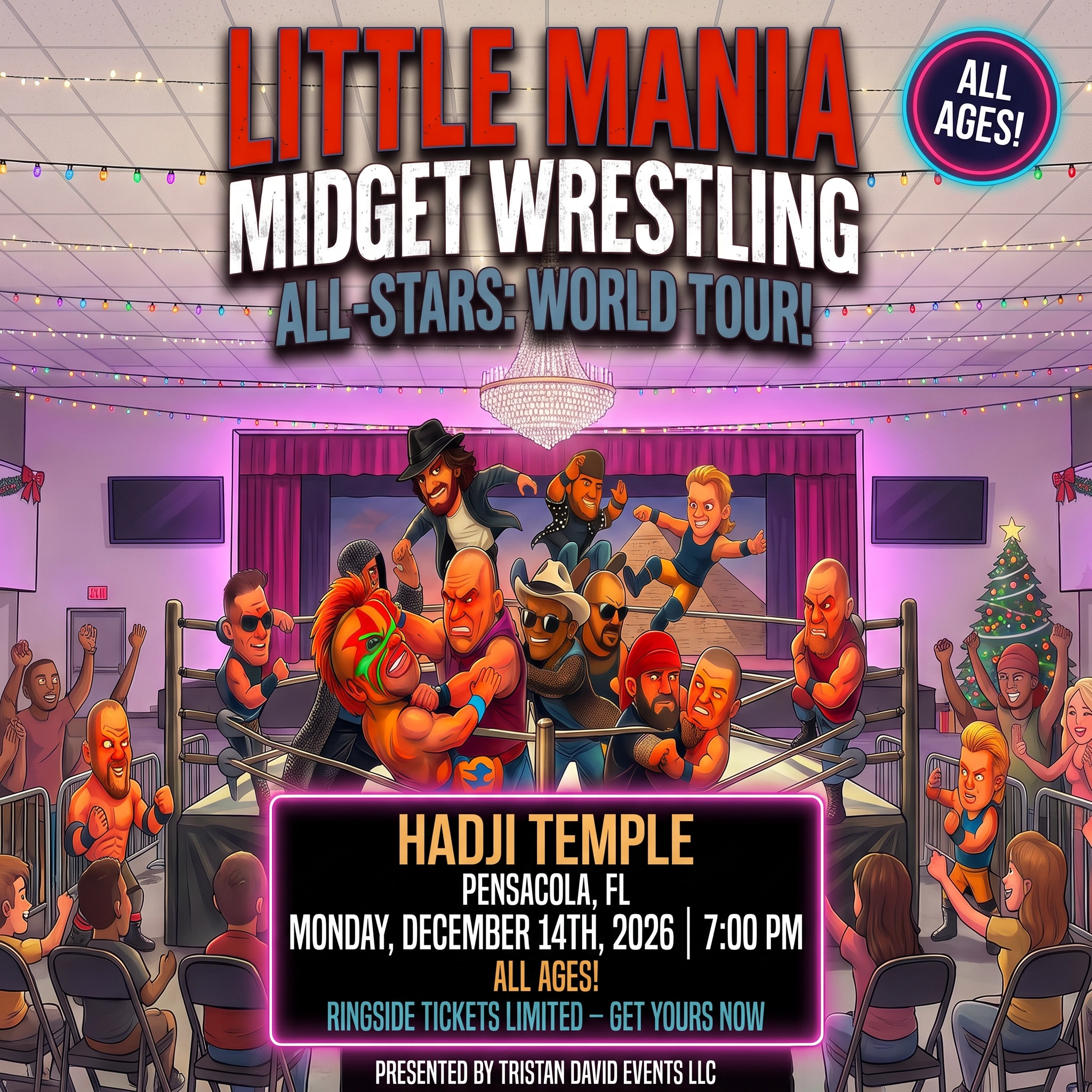 Little Mania: Monday, December 14th, 2026, at 7:00 PM at Hadji Temple in Pensacola, FL!
