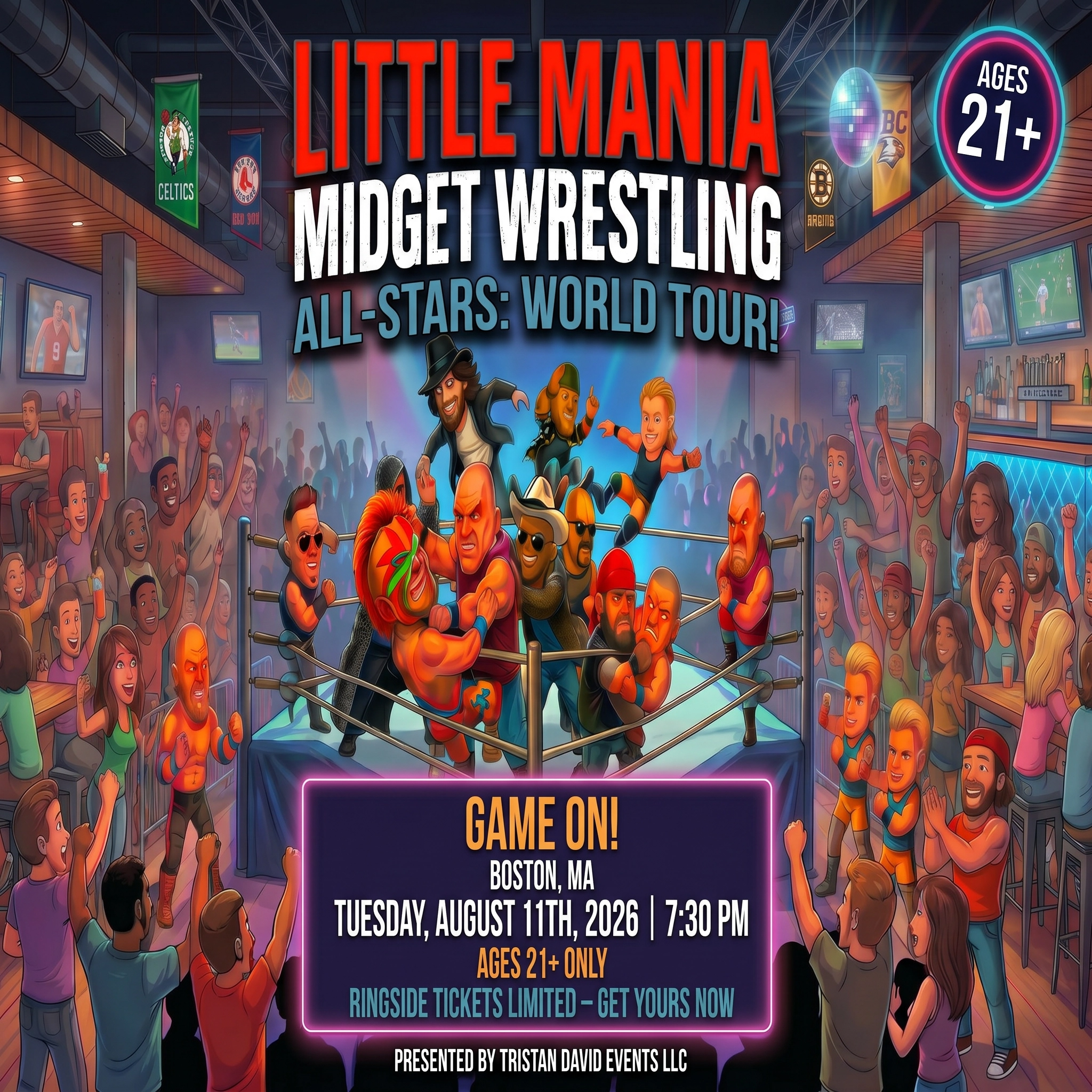Little Mania: Tuesday, August 11th, 2026, at 7:30 PM at Game On! in Boston, MA!