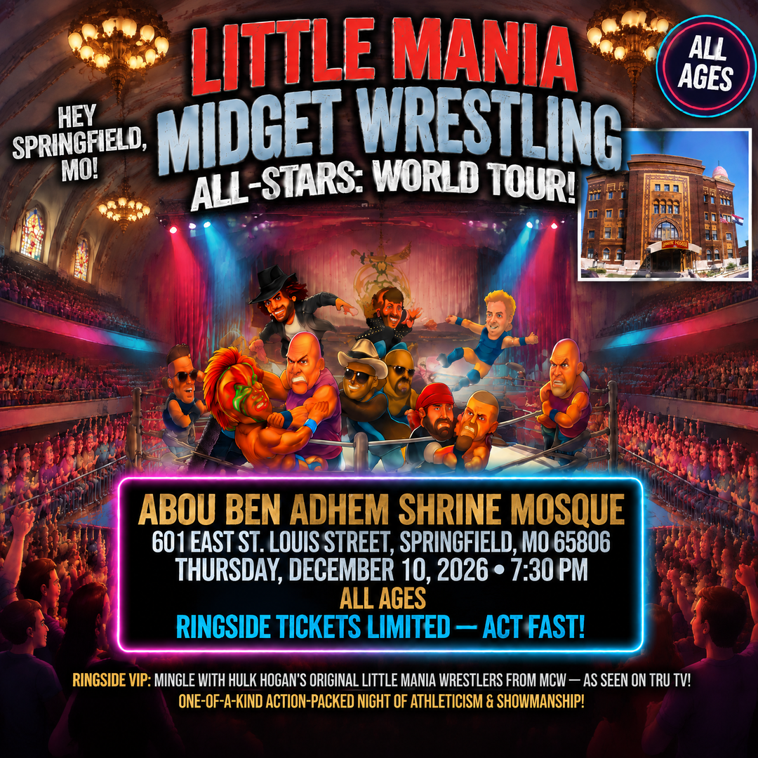 Little Mania: Thursday, December 10th, 2026, at 7:30 PM at Abou Ben Adhem Shrine Mosque in Springfield, MO!