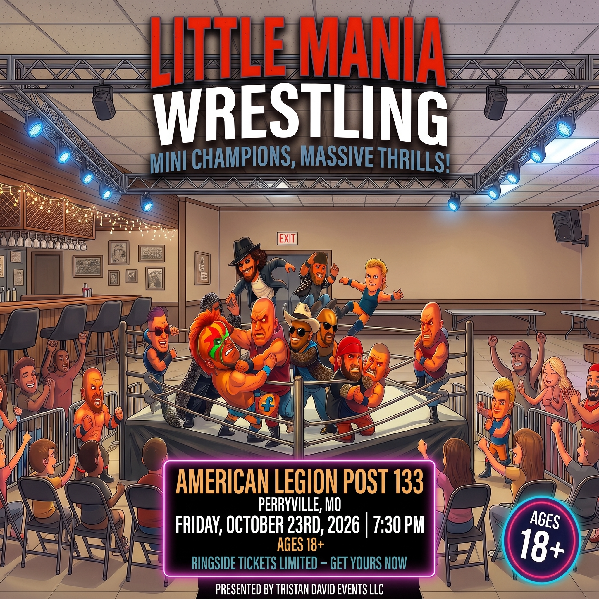 Little Mania: Friday, October 23rd, 2026, at 7:30 PM at American Legion Post 133 in Perryville, MO!