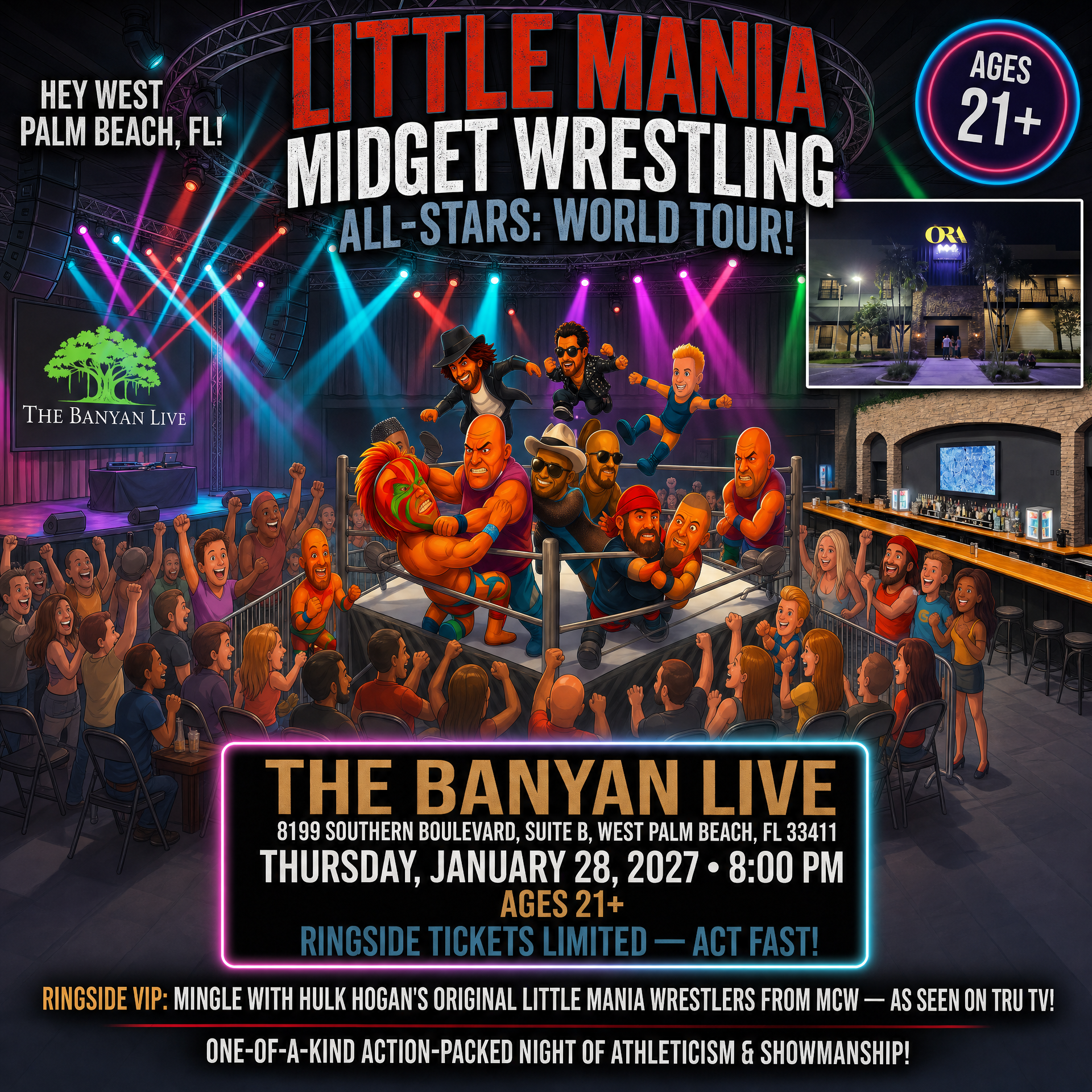 Little Mania: Thursday, January 28th, 2027, at 8:00 PM at The Banyan Live in West Palm Beach, FL!