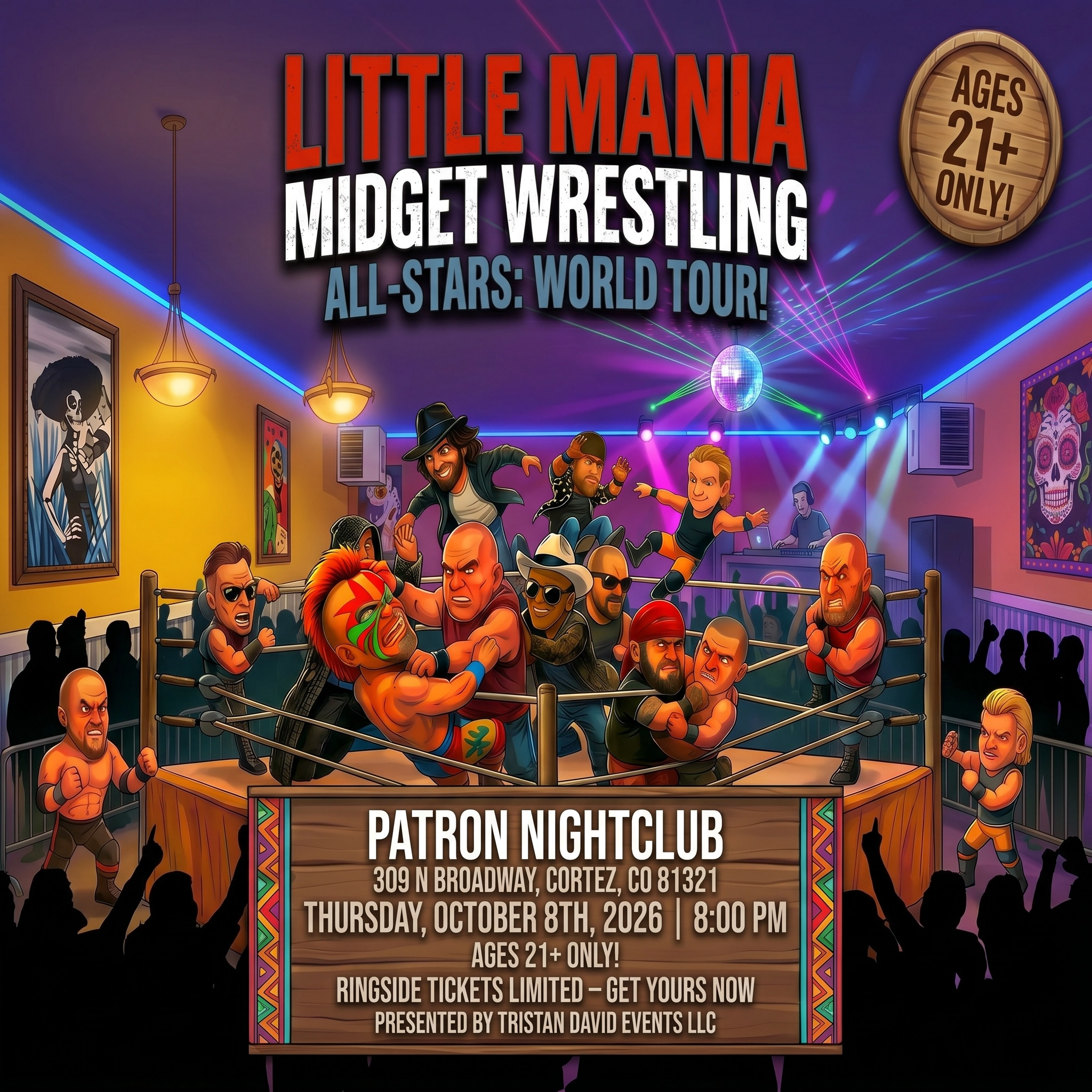 Little Mania: Thursday, October 8th, 2026, at 8:00 PM at Patron Nightclub in Cortez, CO!