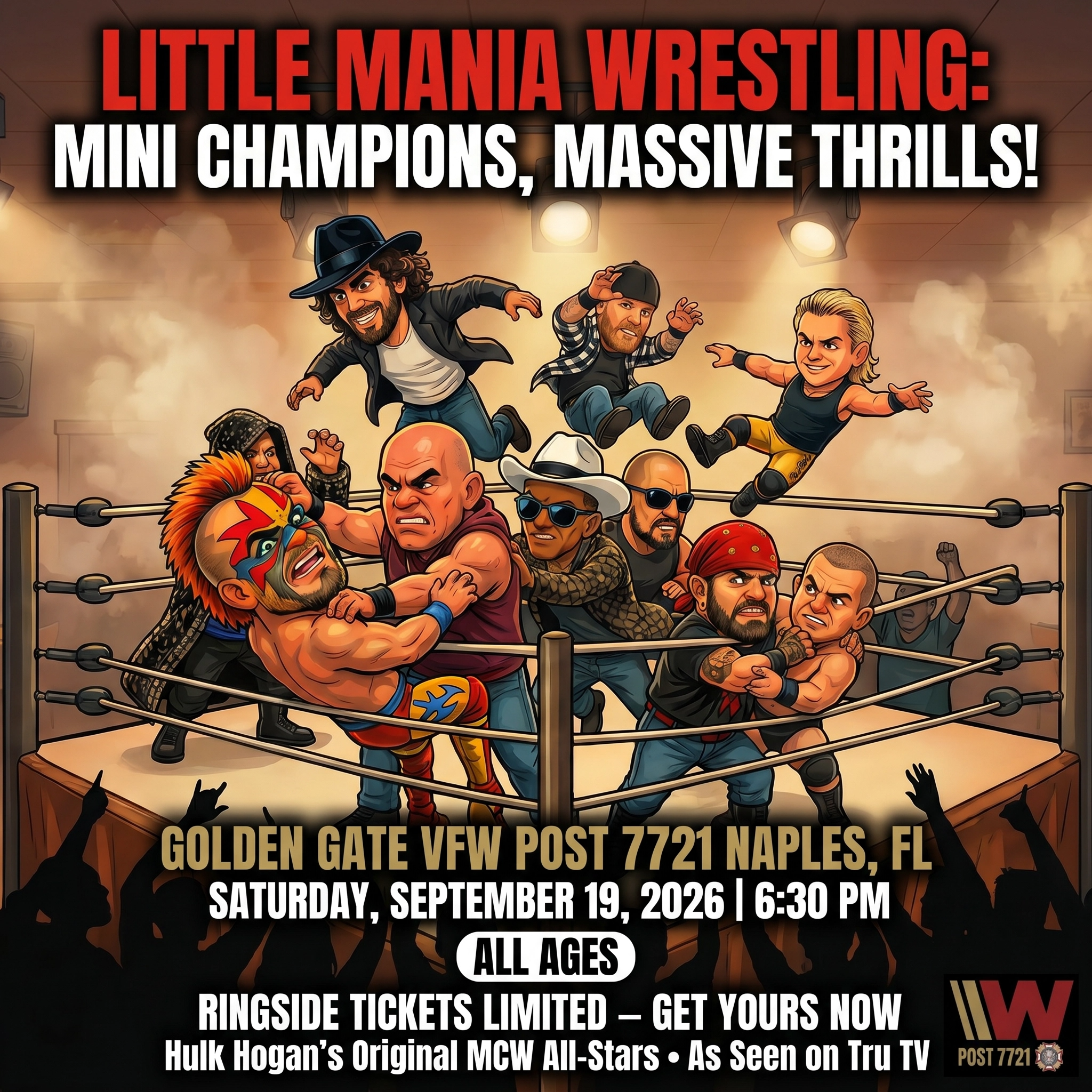 Little Mania: Saturday, September 19th, 2026, at 6:30 PM at Golden Gate Vfw Post 7721 in Naples, FL!