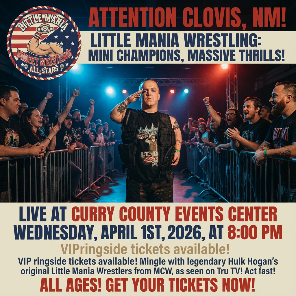 Little Mania: Wednesday, April 1st, 2026, at 8:00 PM at Curry County Events Center in Clovis, NM!