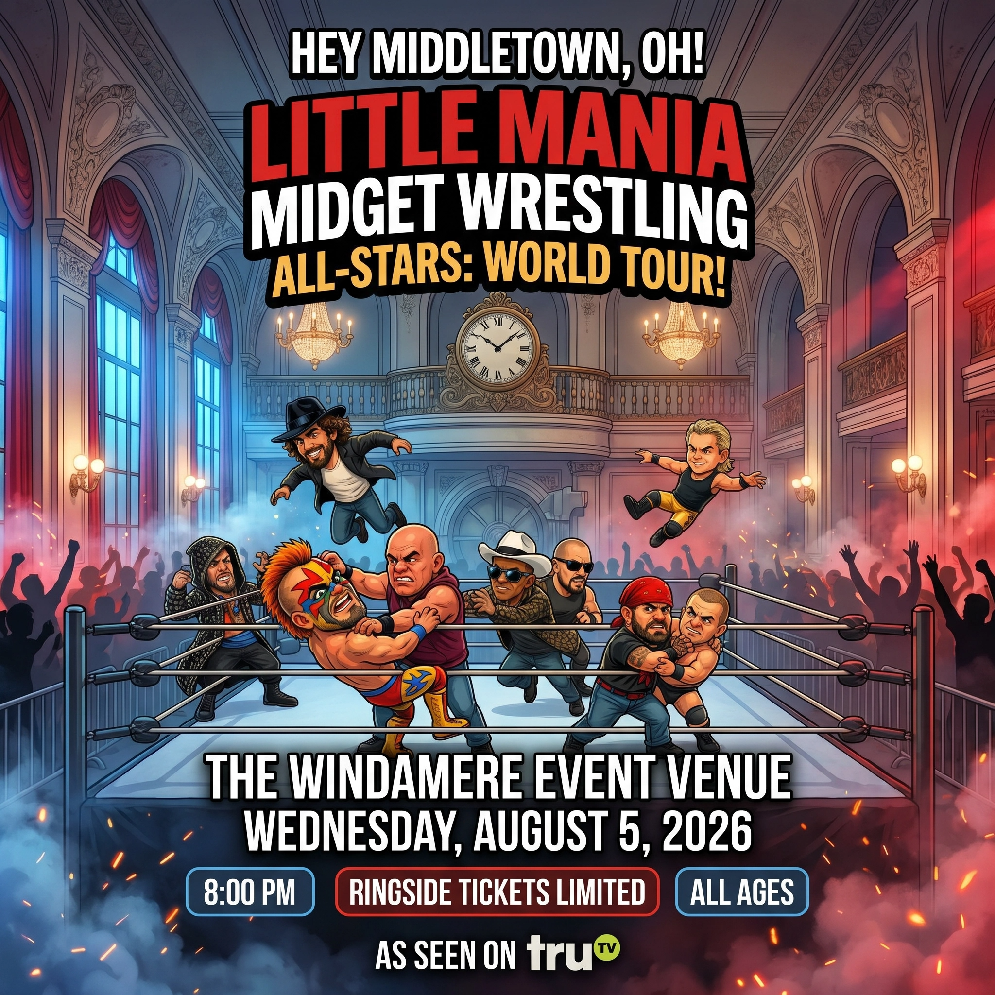 Little Mania: Wednesday, August 5th, 2026, at 8:00 PM at The Windamere Event Venue in Middletown, OH!