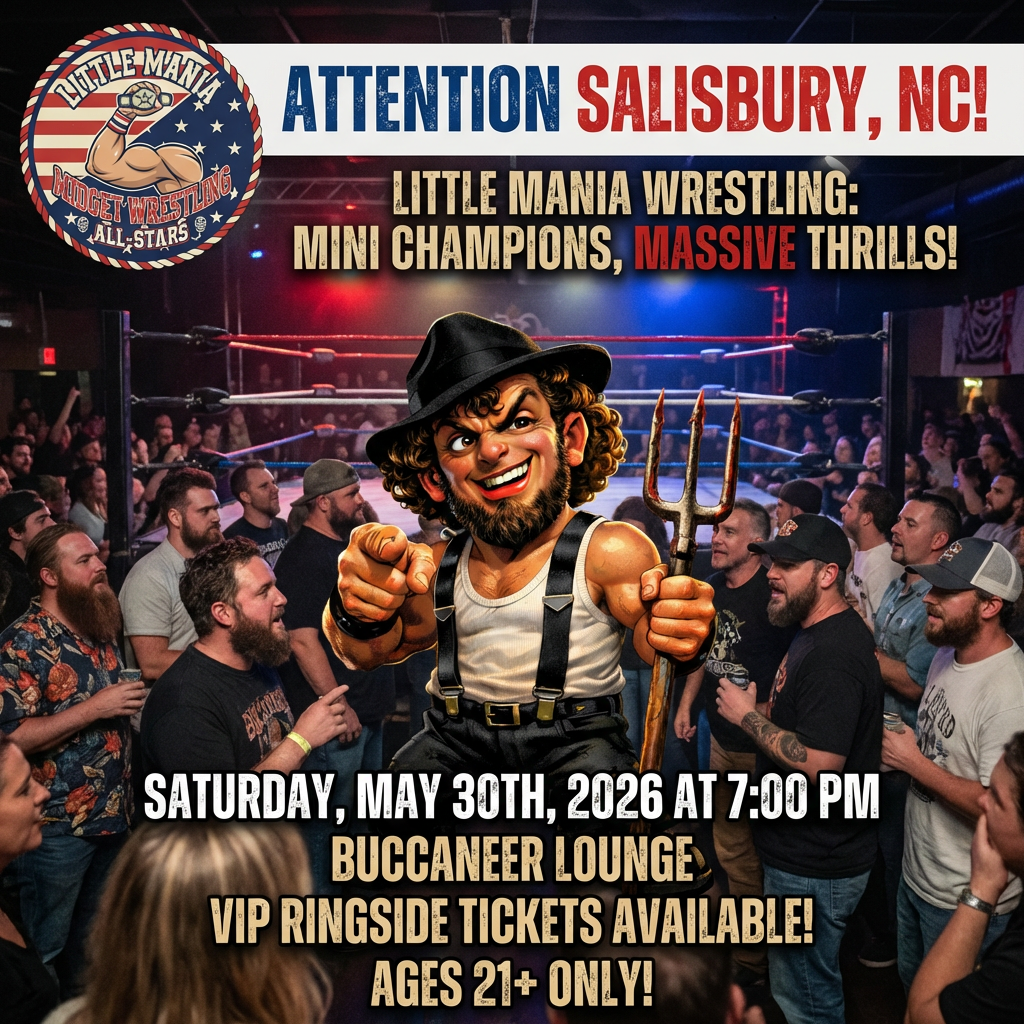 Little Mania: Saturday, May 30th, 2026, at 7:00 PM at Buccaneer Lounge in Salisbury, NC!