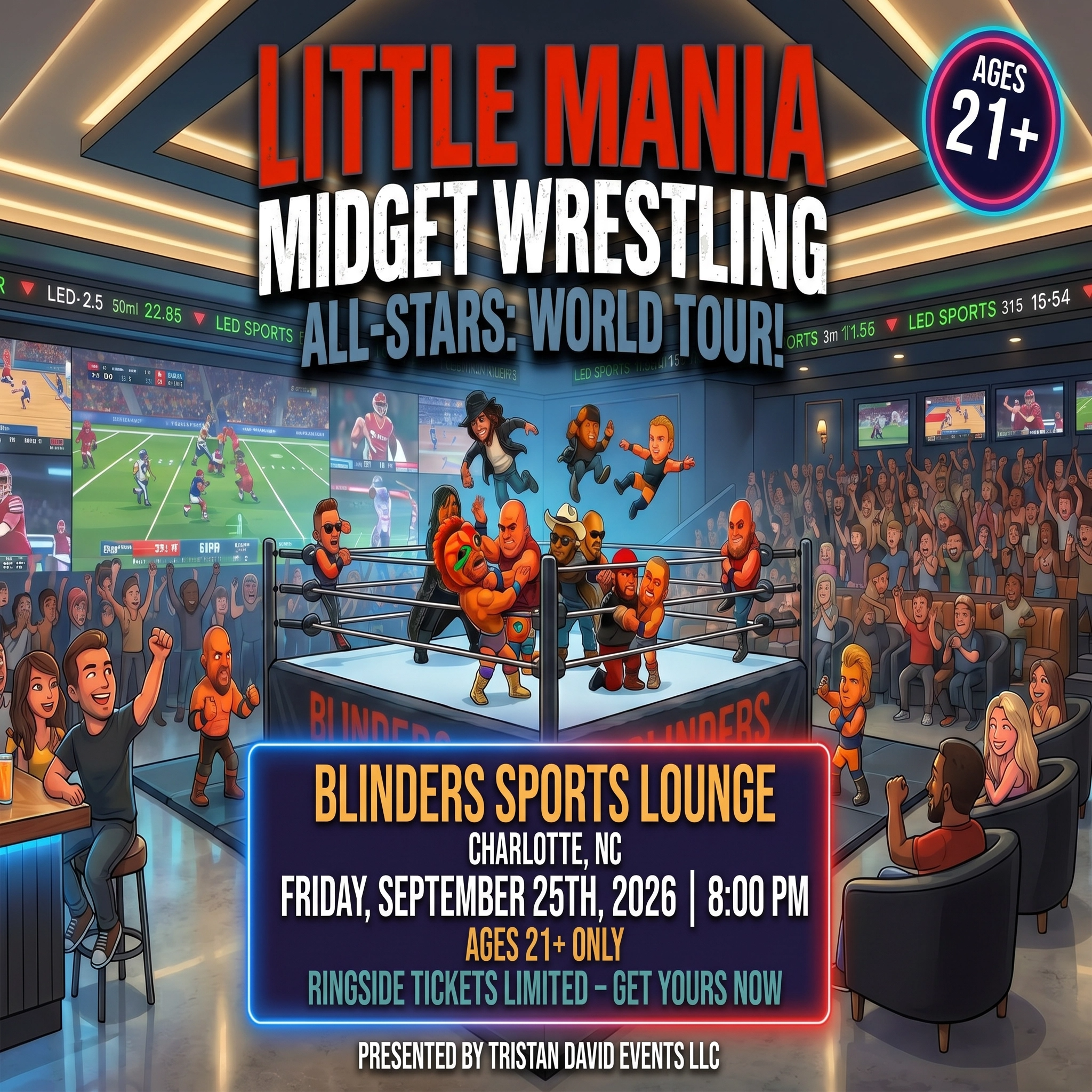 Little Mania: Friday, September 25th, 2026, at 8:00 PM at Blinders Sports Lounge in Charlotte, NC!