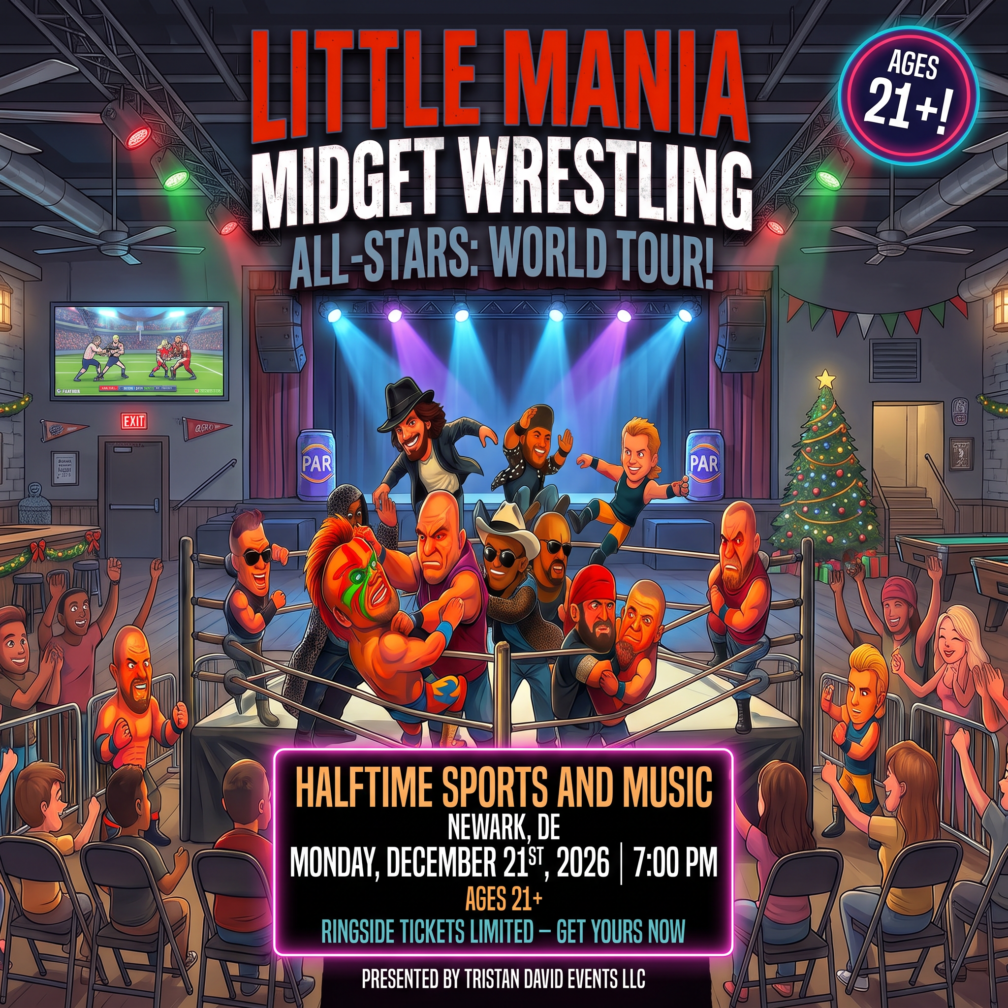 Little Mania: Monday, December 21st, 2026, at 7:00 PM at Halftime Sports and Music in Newark, DE!