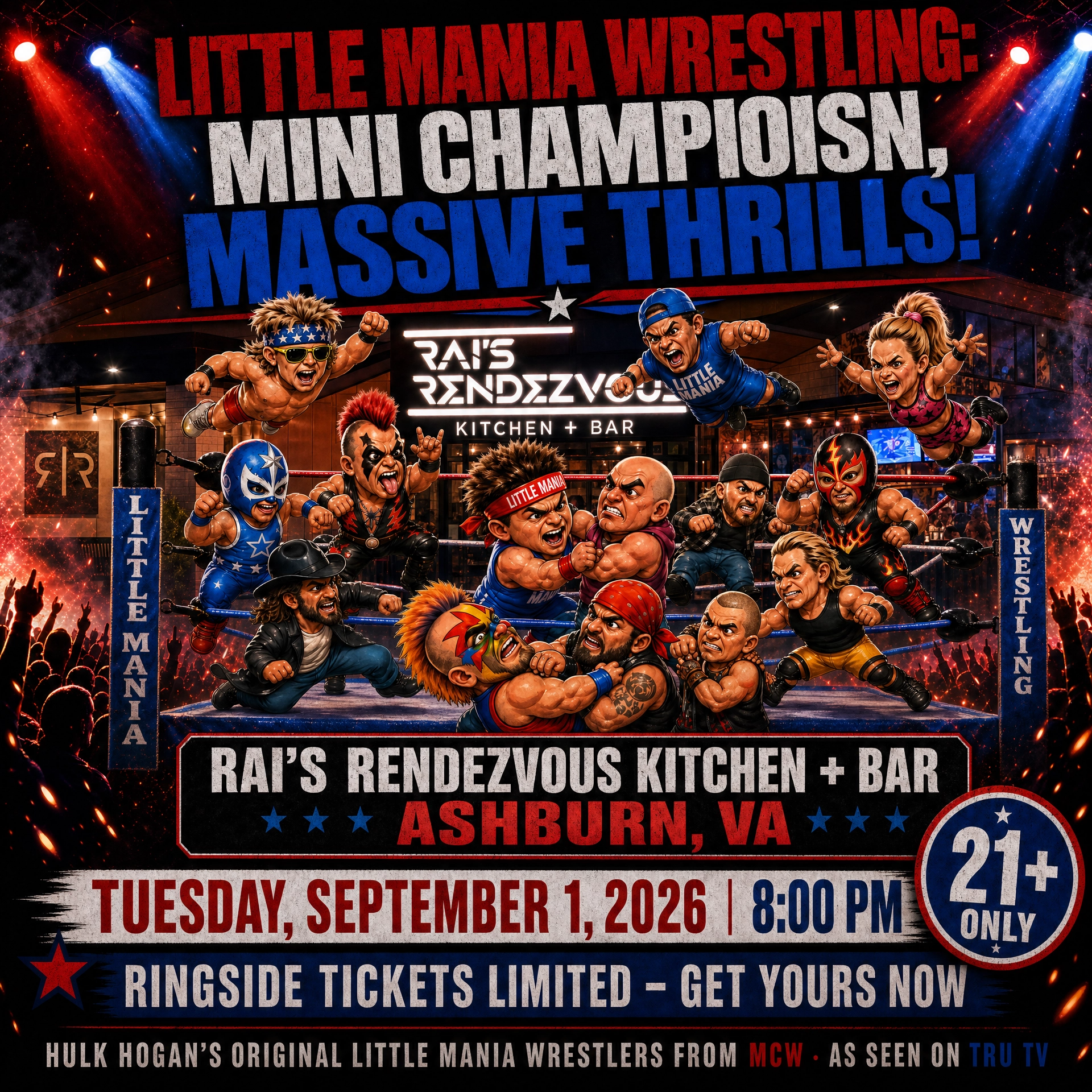 Little Mania: Tuesday, September 1st, 2026, at 8:00 PM at Rai's Rendezvous Kitchen + Bar in Ashburn, VA!