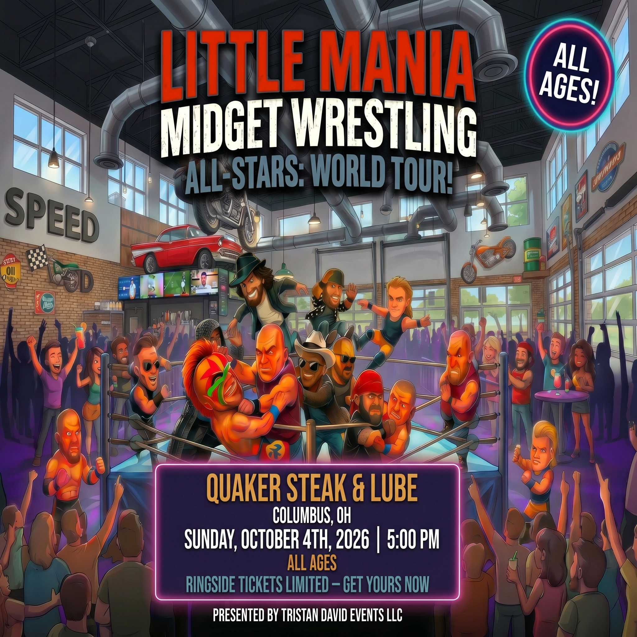 Little Mania: Sunday, October 4th, 2026, at 5:00 PM at Quaker Steak & Lube in Columbus, OH!