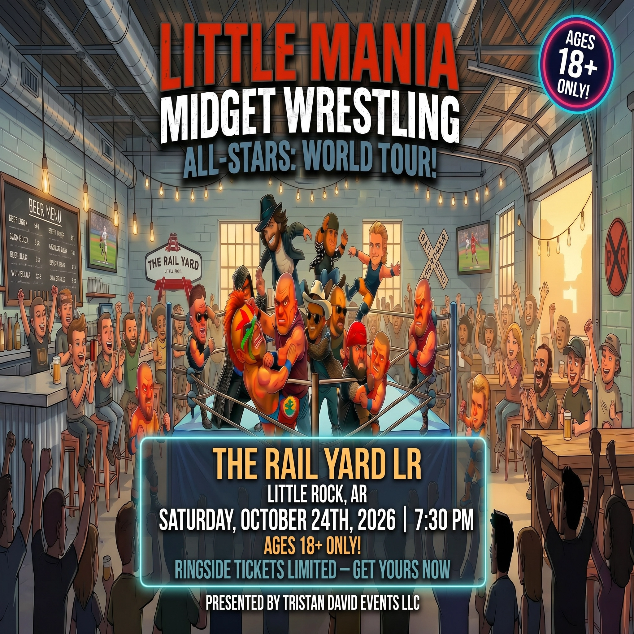 Little Mania: Saturday, October 24th, 2026, at 7:30 PM at The Rail Yard LR in Little Rock, AR!