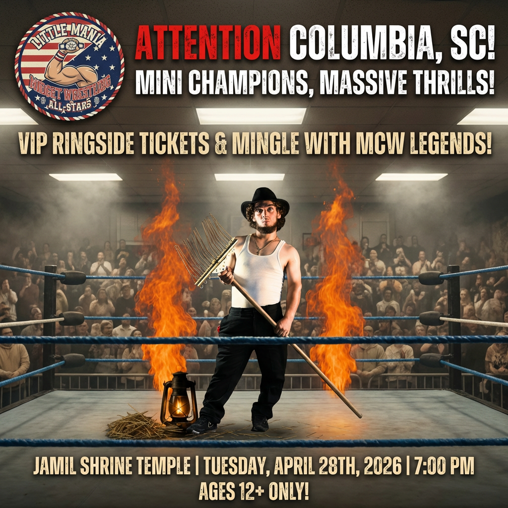 Little Mania: Tuesday, April 28th, 2026, at 7:00 PM at Jamil Shrine Temple in Columbia, SC!