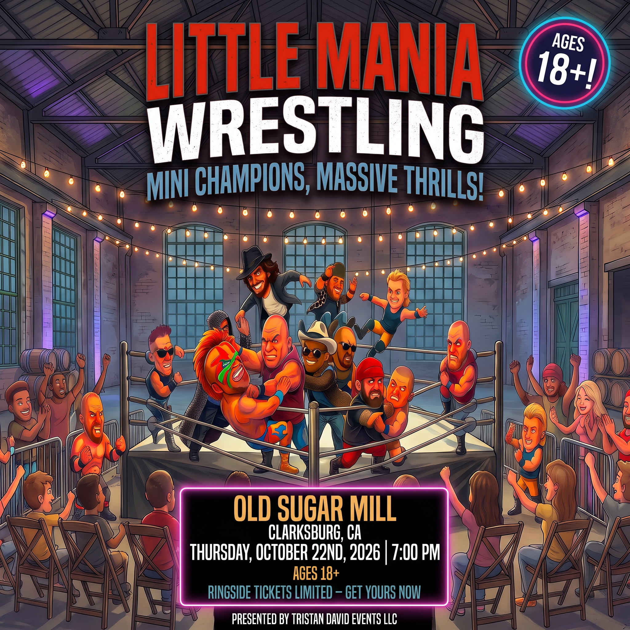 Little Mania: Thursday, October 22nd, 2026, at 7:00 PM at Old Sugar Mill in Clarksburg, CA!
