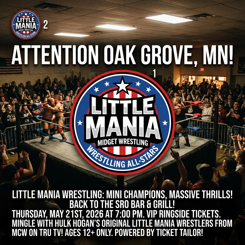 Little Mania: Thursday, May 21st, 2026, at 7:00 PM at Back to the SRO Bar & Grill in Oak Grove, MN!