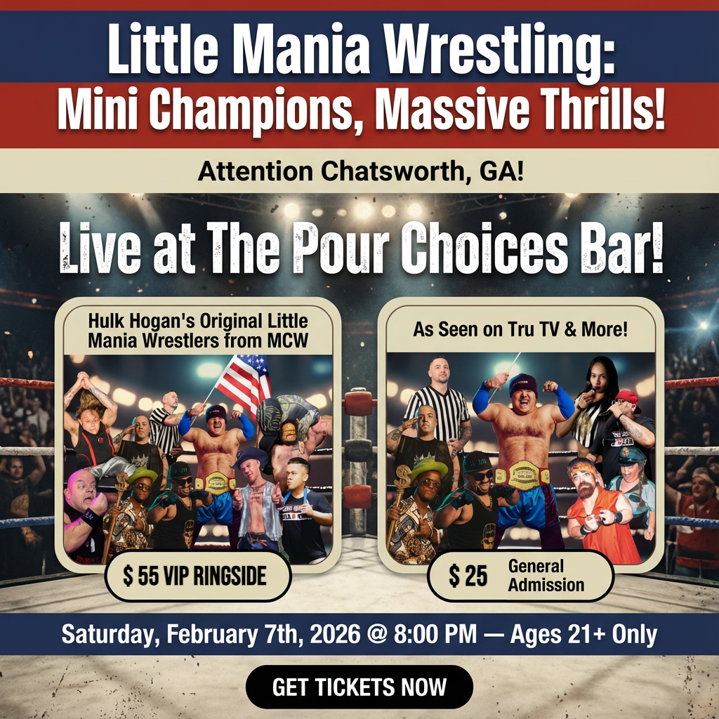Little Mania: Saturday, February 7th, 2026, at 8:00 PM at The Pour Choices Bar in Chatsworth, GA!