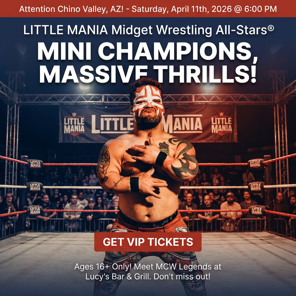 Little Mania: Saturday, April 11th, 2026, at 6:00 PM at Lucy's Bar & Grill in Chino Valley, AZ!