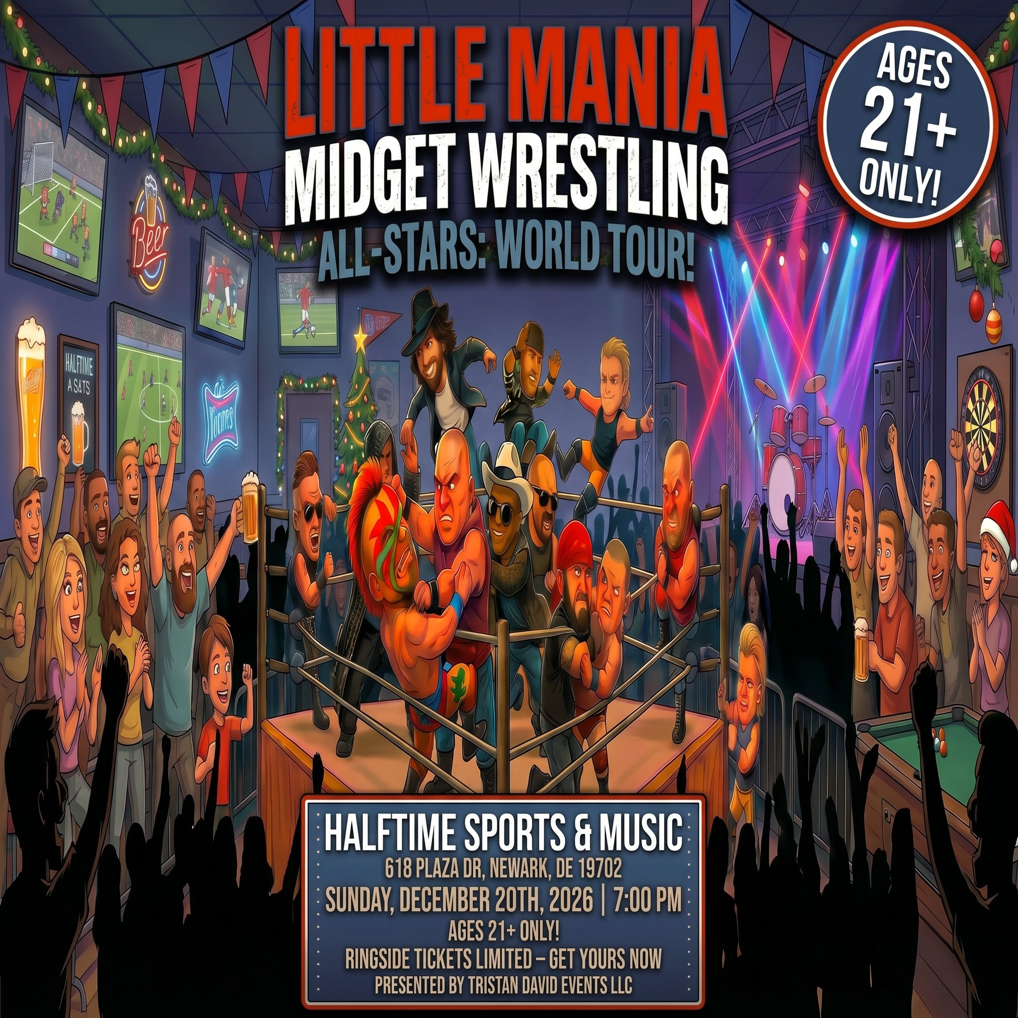Little Mania: Sunday, December 20th, 2026, at 7:00 PM at Halftime Sports and Music in Newark, DE!