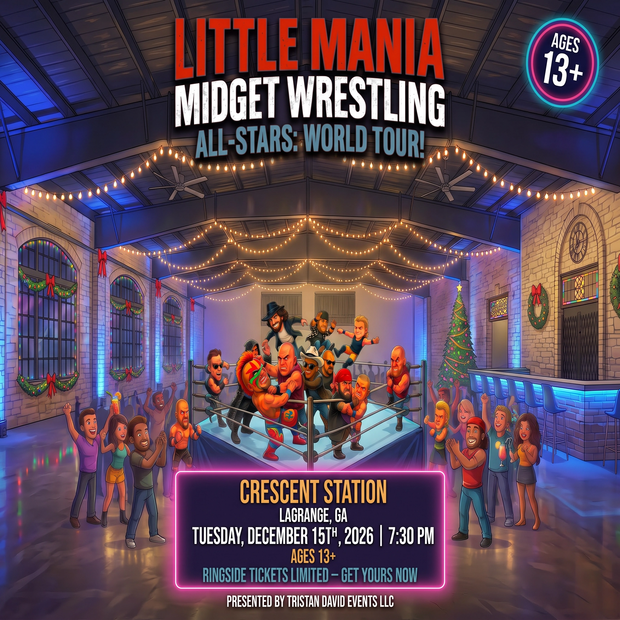 Little Mania: Tuesday, December 15th, 2026, at 7:30 PM at Crescent Station in LaGrange, GA!