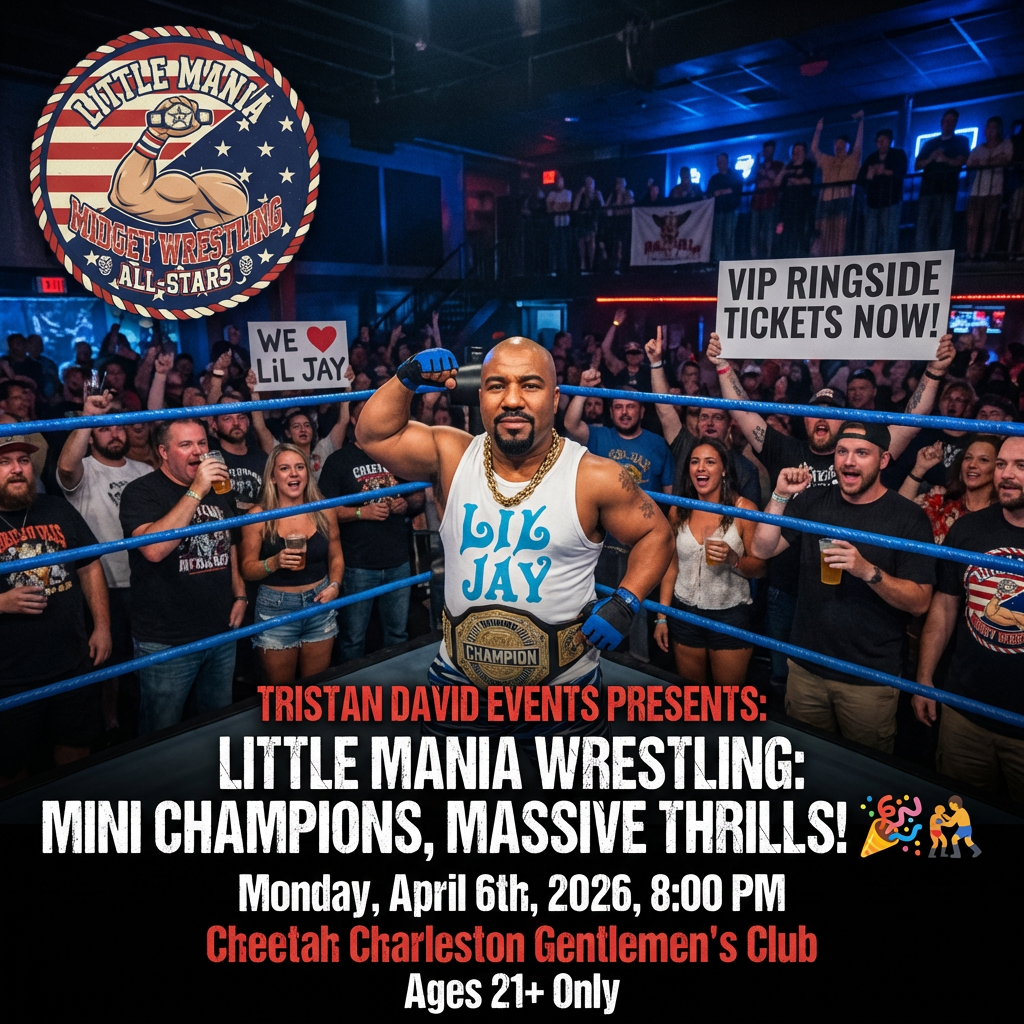 Little Mania: Monday, April 6th, 2026, at 8:00 PM at Cheetah Charleston Gentlemen's Club in Charleston, SC!