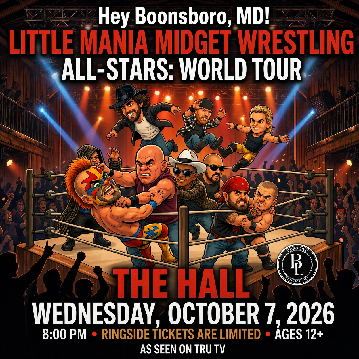 Little Mania: Wednesday, October 7th, 2026, at 8:00 PM at The Hall in Boonsboro, MD!