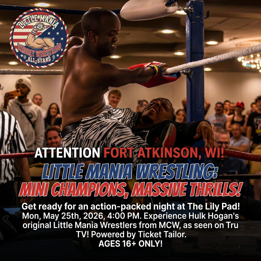 Little Mania: Monday, May 25th, 2026, at 4:00 PM at The Lily Pad in Fort Atkinson, WI!