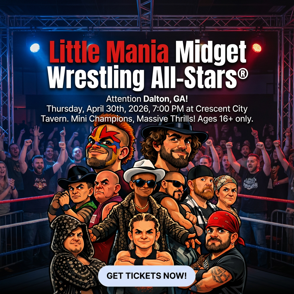 Little Mania: Thursday, April 30th, 2026, at 7:00 PM at Crescent City Tavern in Dalton, GA!